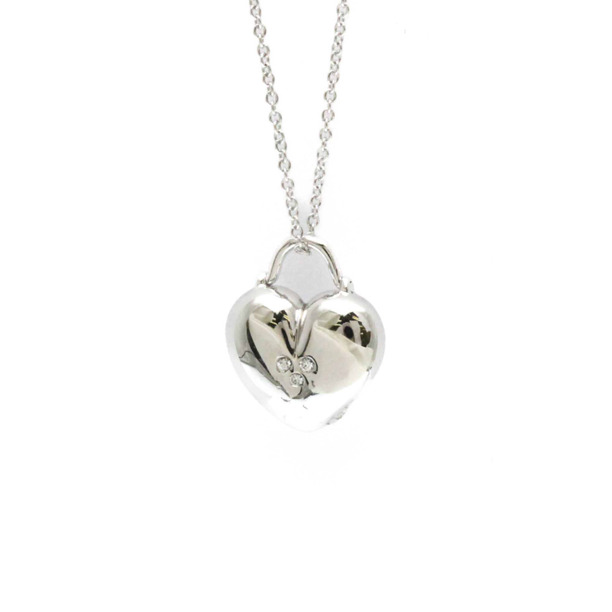 Tiffany Sentimental Heart Diamond Necklace Platinum Diamond Women,Men Fashion Pendant Necklace (Silv