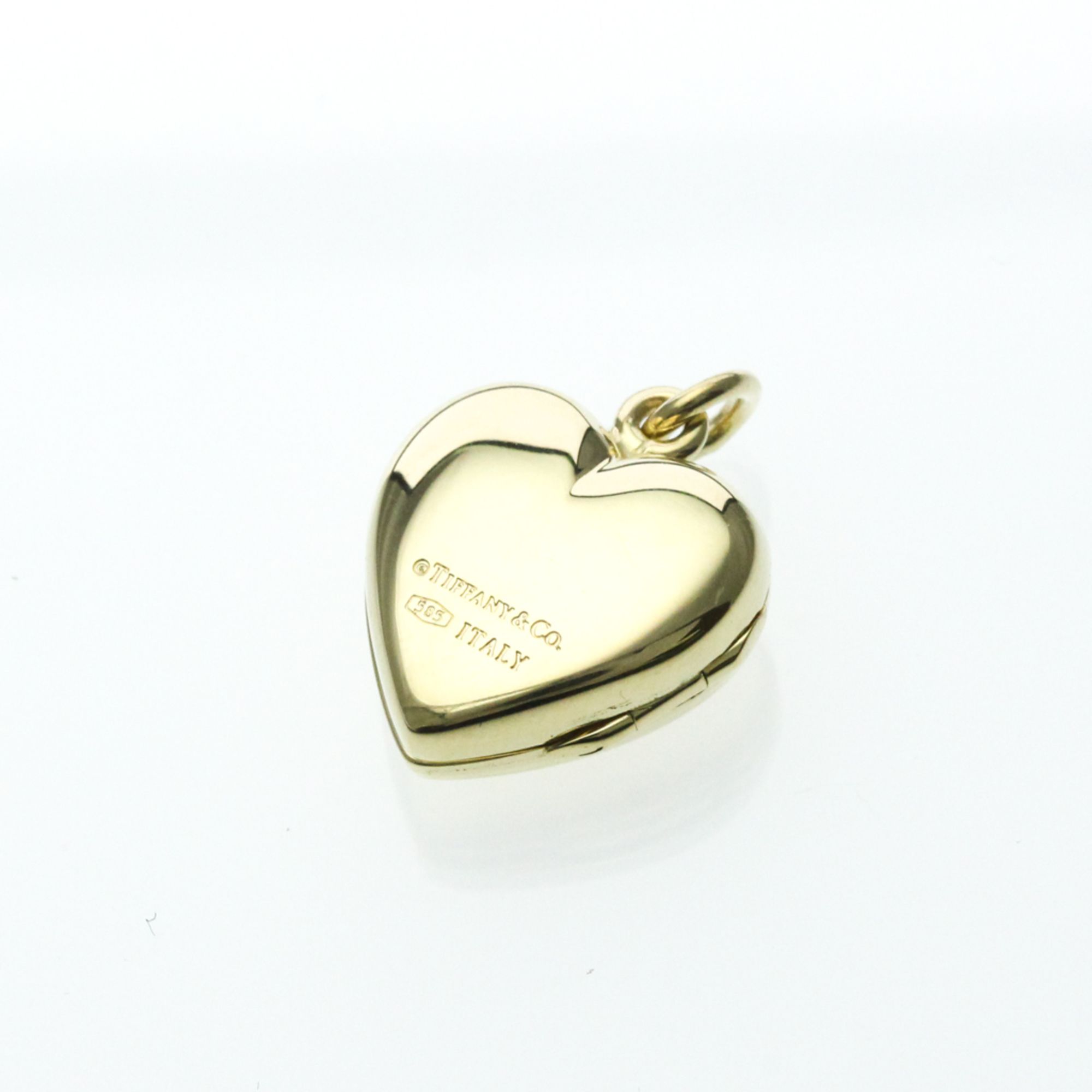 Tiffany Locket Pendant Heart Top Yellow Gold (14K) No Stone Men,Women Fashion Locket (Gold)