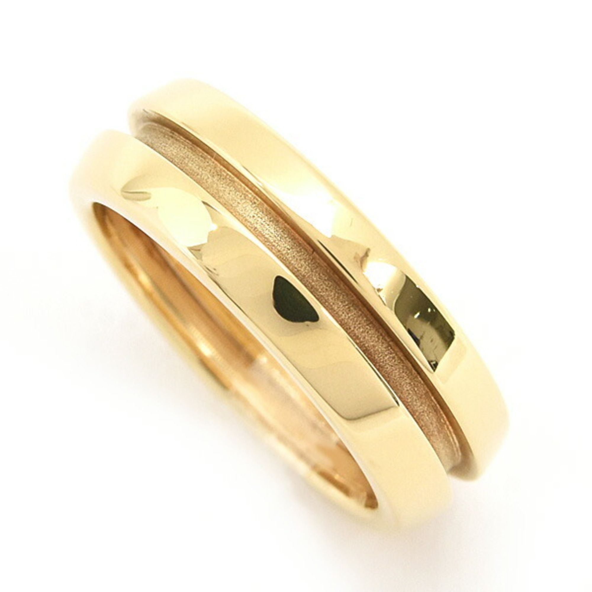 Tiffany Women's Grooved Ring, Size 8.5, Yellow Gold 750YG, TIFFANY