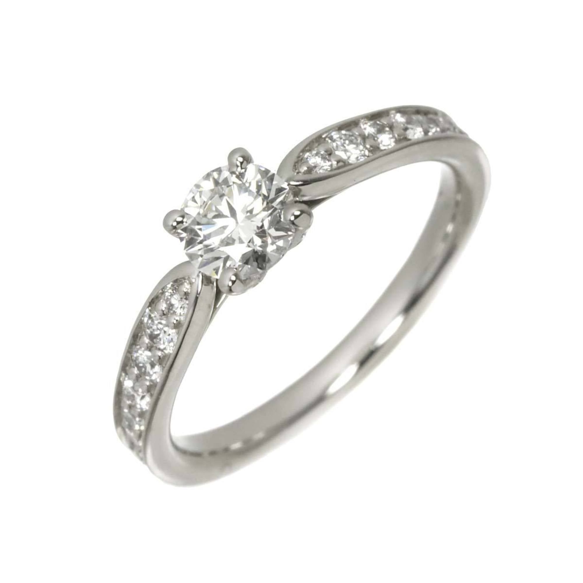 Tiffany & Co. Harmony Diamond Ring, 0.39ct, G/VVS1/3EX, size 7.5, platinum.