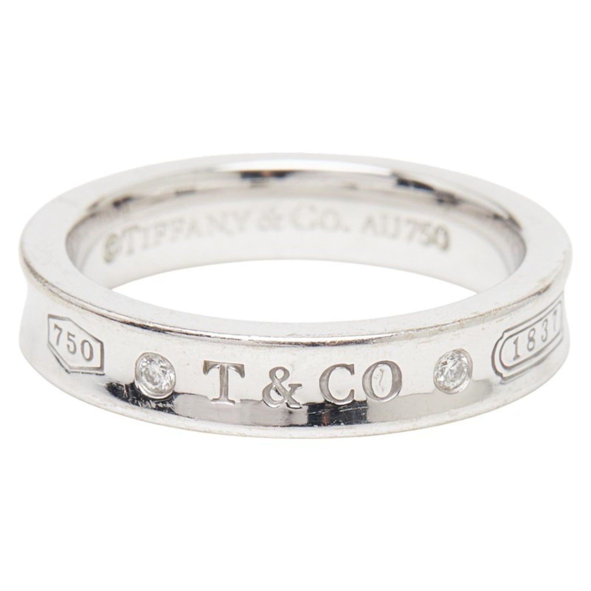 Tiffany 1837 Narrow Ring, 18K White Gold, Women's, TIFFANY & Co.