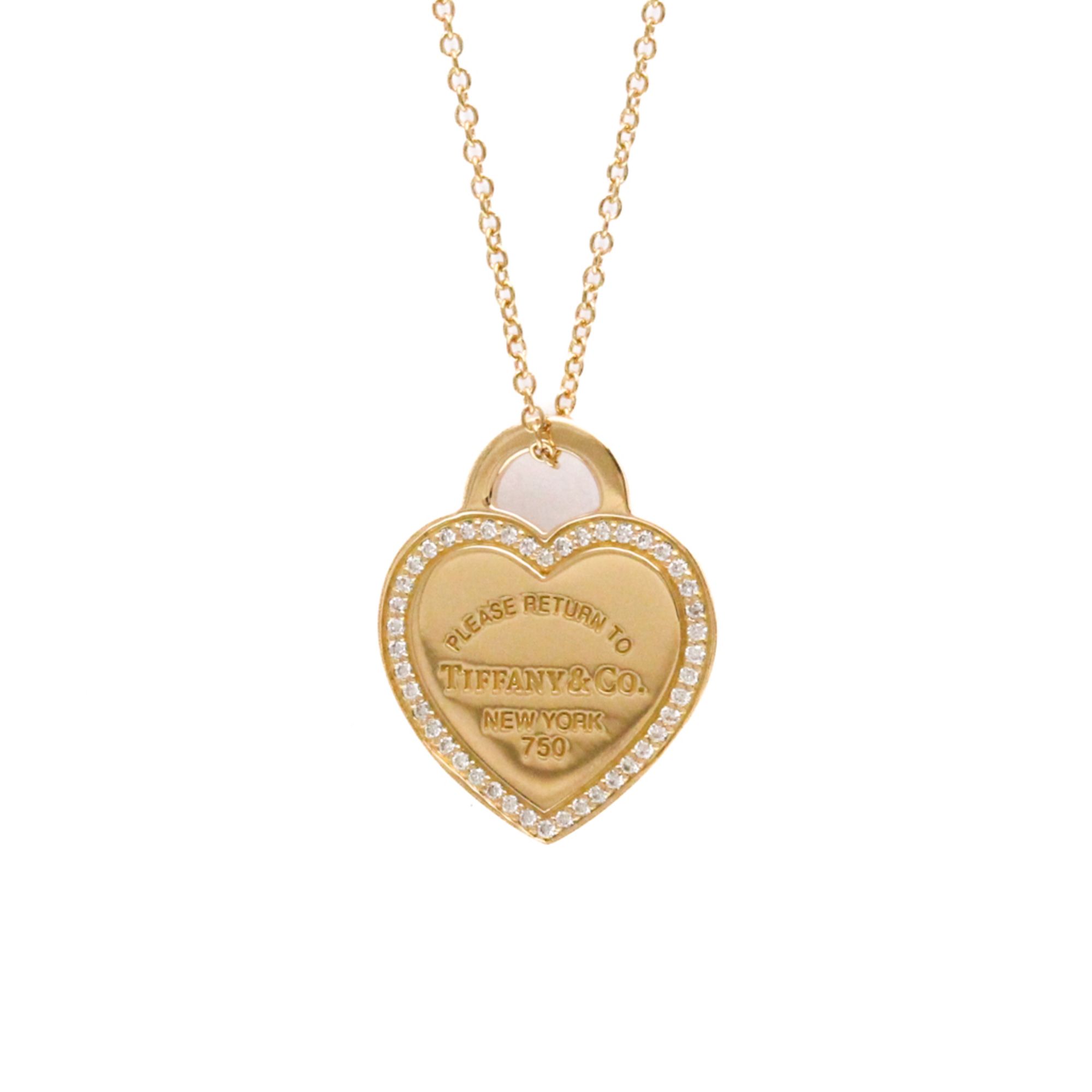 Tiffany Return To Tiffany Pink Gold (18K) Diamond Women,Men Fashion Pendant Necklace (Pink Gold)