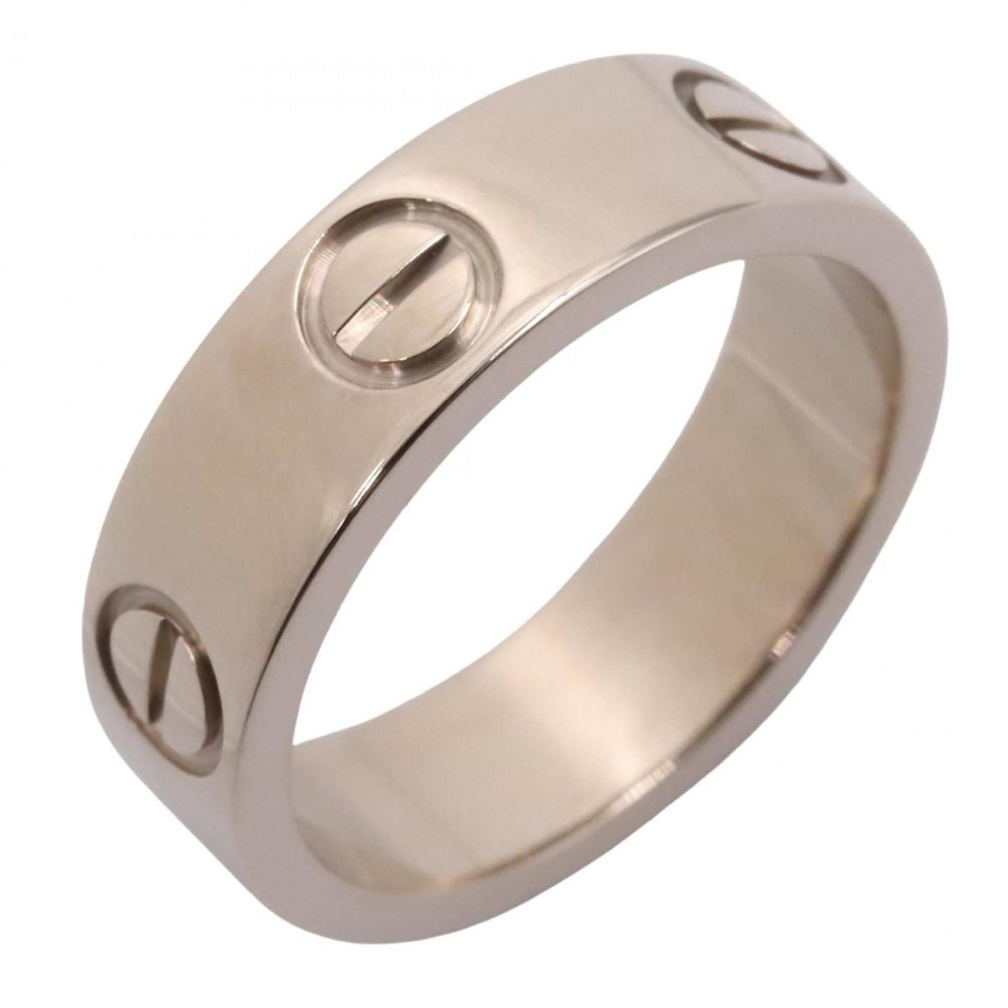 Cartier Love Ring, 18K White Gold, Women's, Silver, B4084700