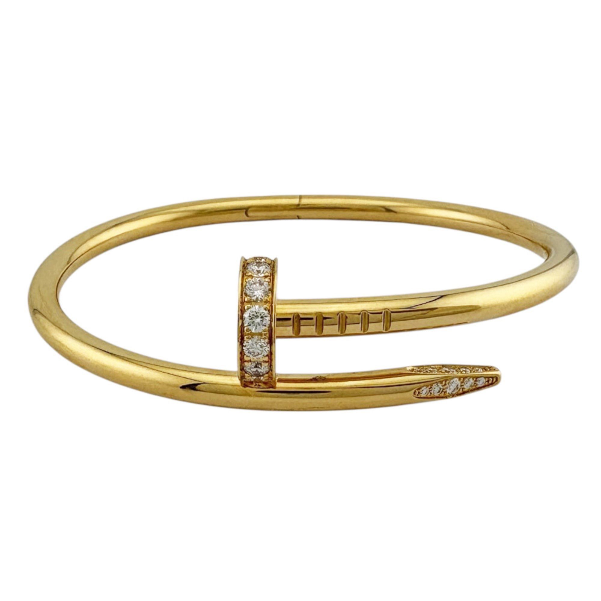 Cartier Juste un Clou Bangle, 18k Gold with Diamonds, Women's, Pre-owned