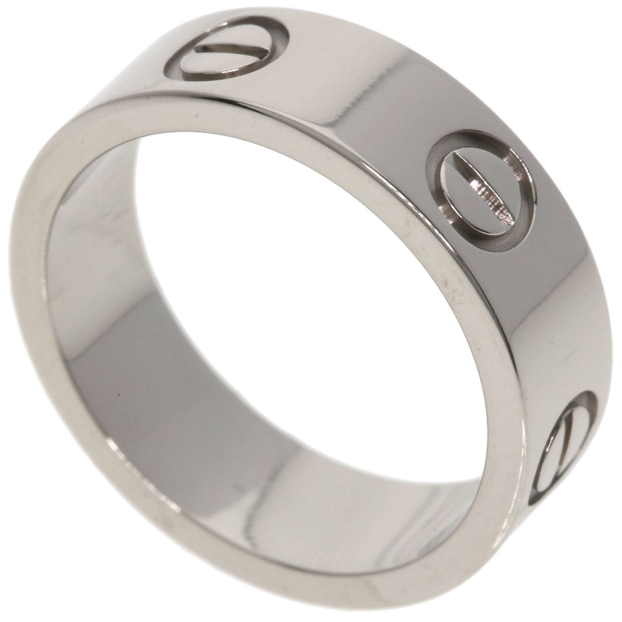Cartier Love Ring #49 18K White Gold Women's