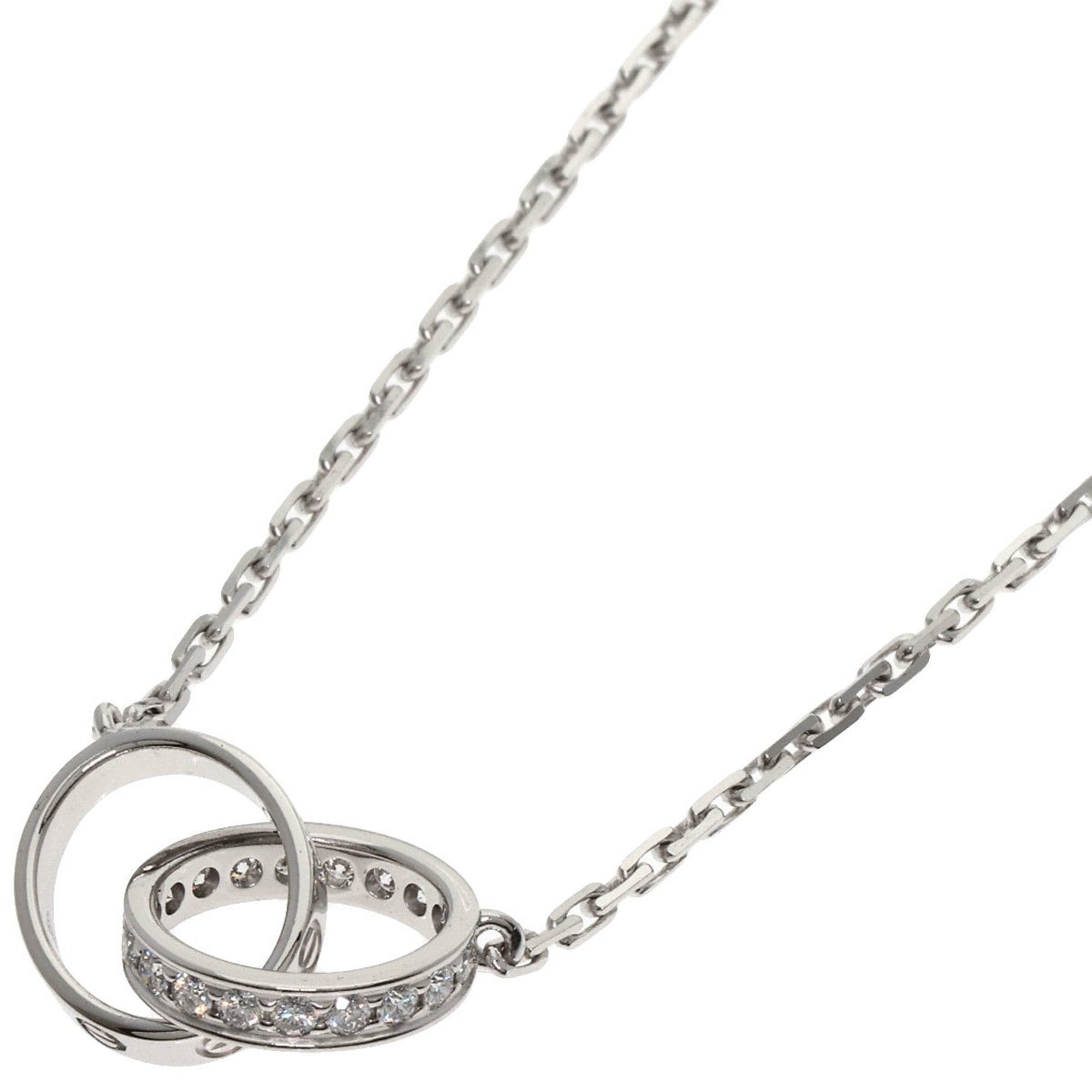 Cartier Baby Love Diamond Necklace in 18K White Gold for Women