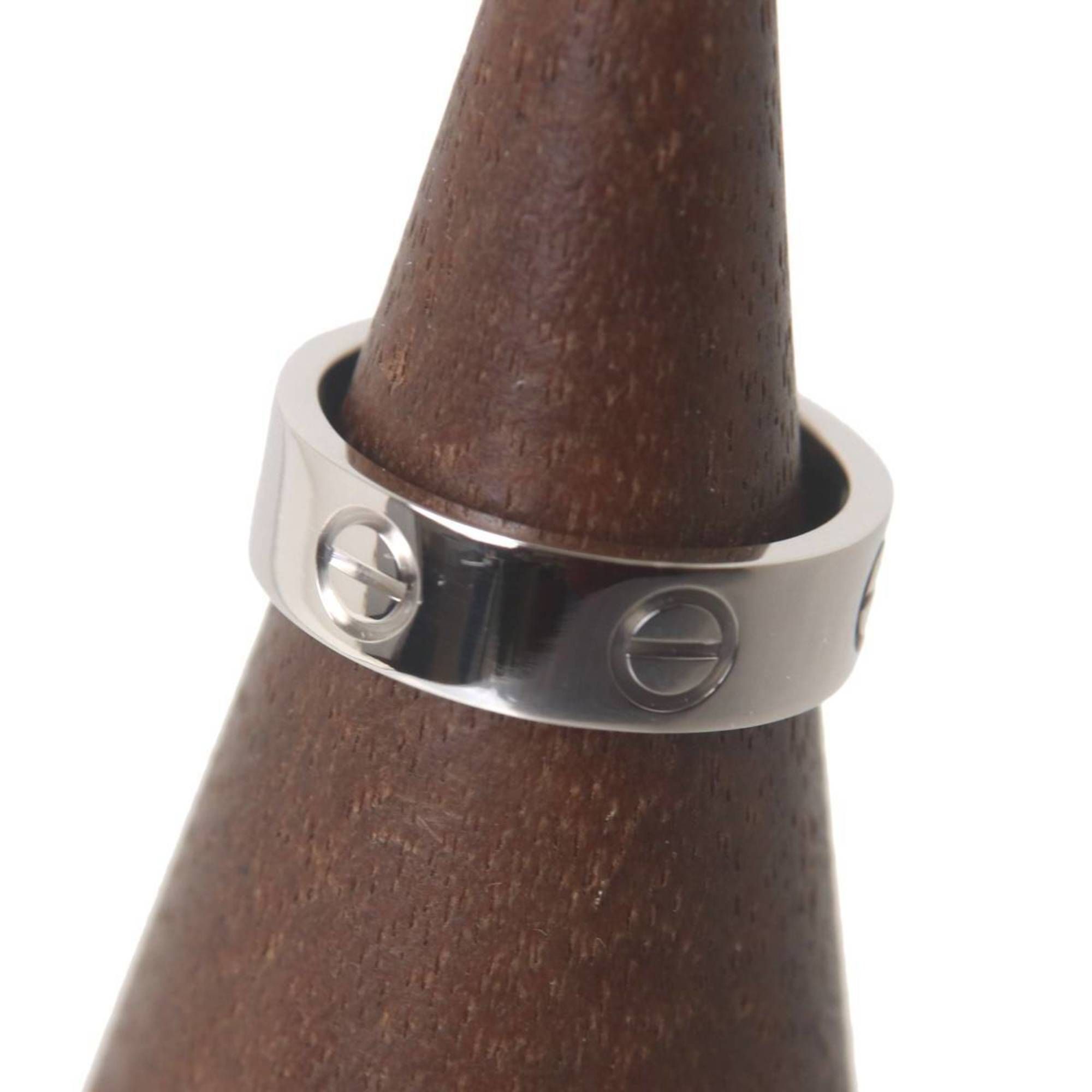 Cartier Love Ring, 18K White Gold (K18WG), #50, Size 9.5, Ring Width 5.4mm, Weight 6.5g
