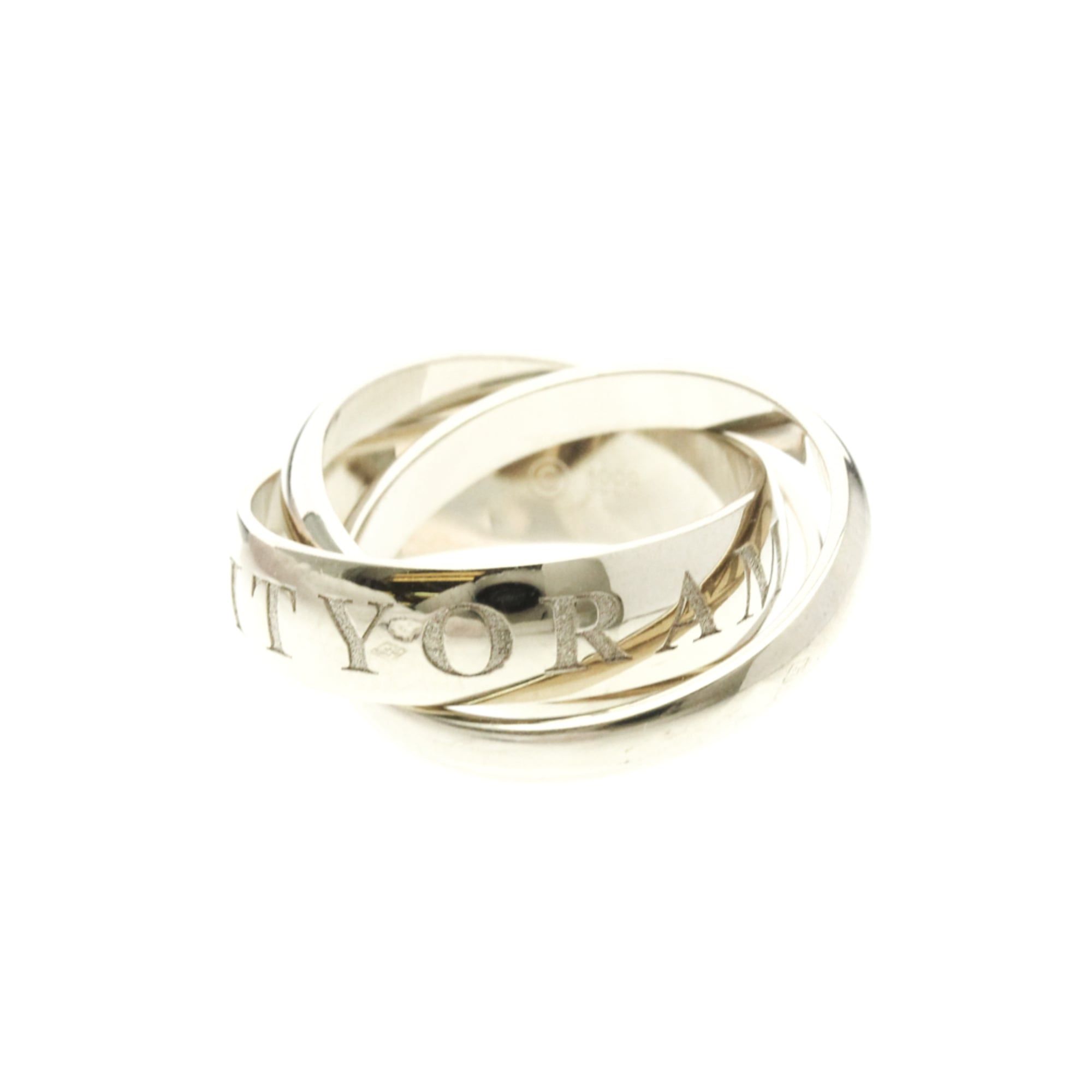 Cartier Trinity Ring Christmas Limited Edition White Gold (18K) Fashion No Stone Band Ring Silver