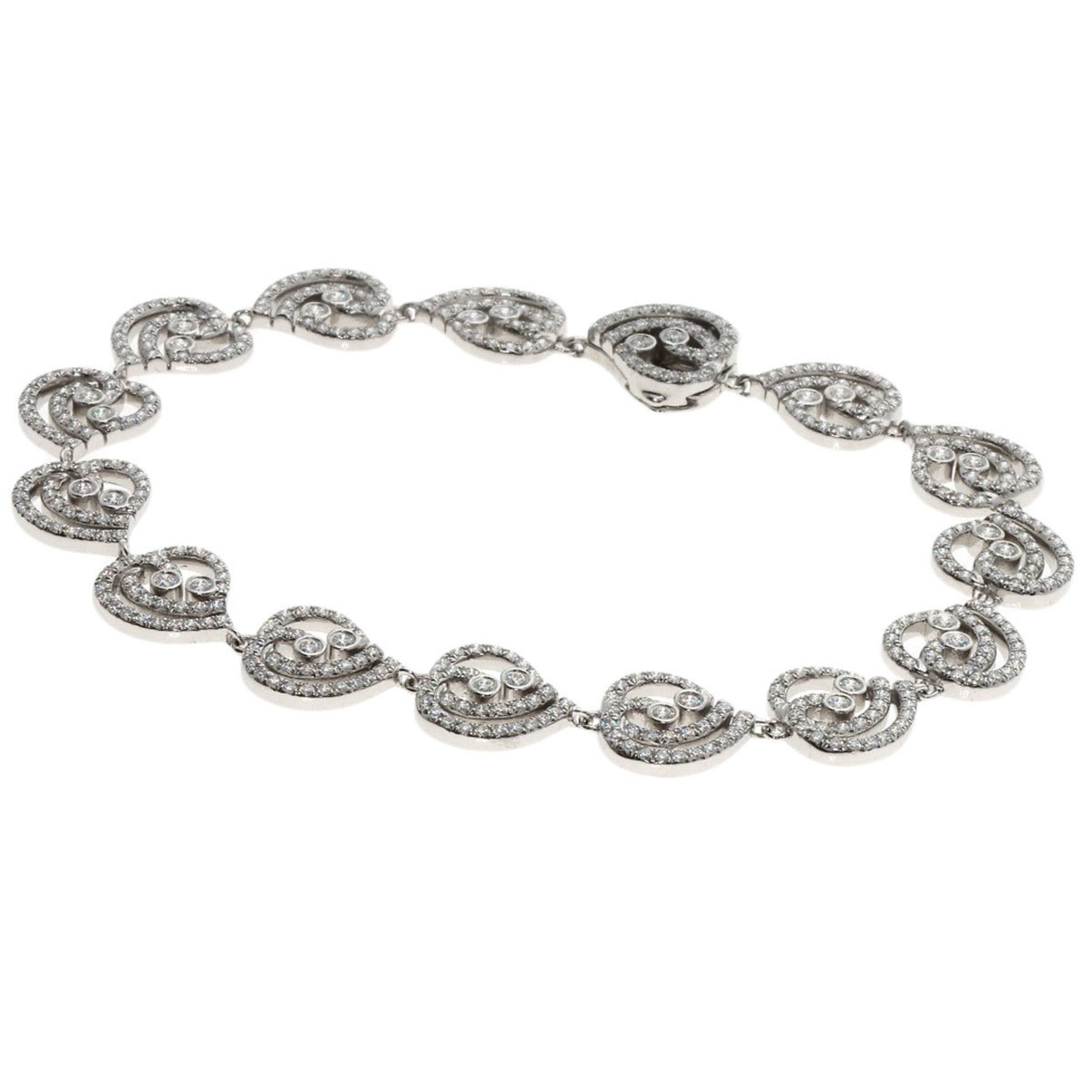 Tiffany & Co. Enchant Heart Diamond Bracelet in Platinum PT950 for Women.
