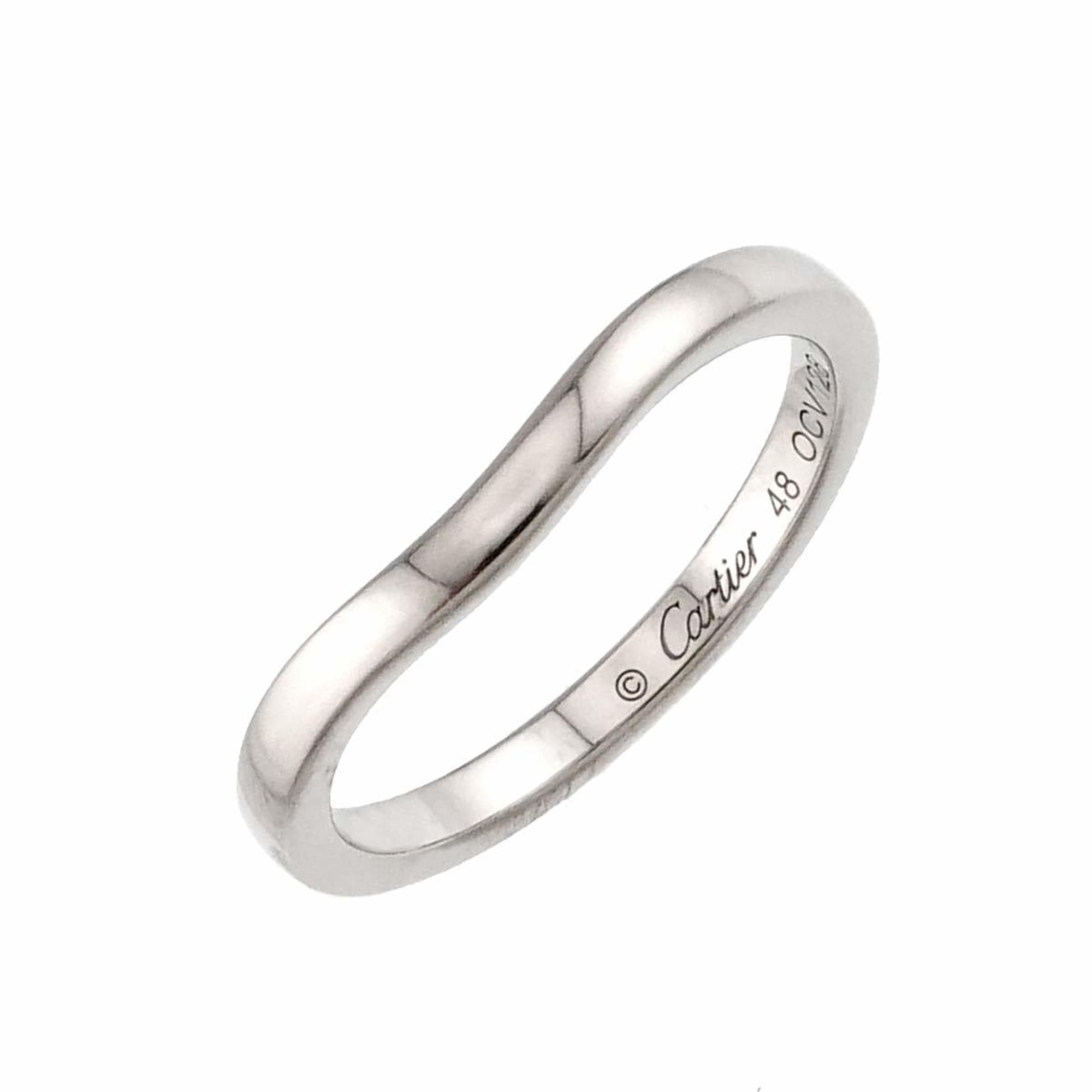 Cartier Ballerina Curve #48 Ring, 2.1mm Wide, Platinum