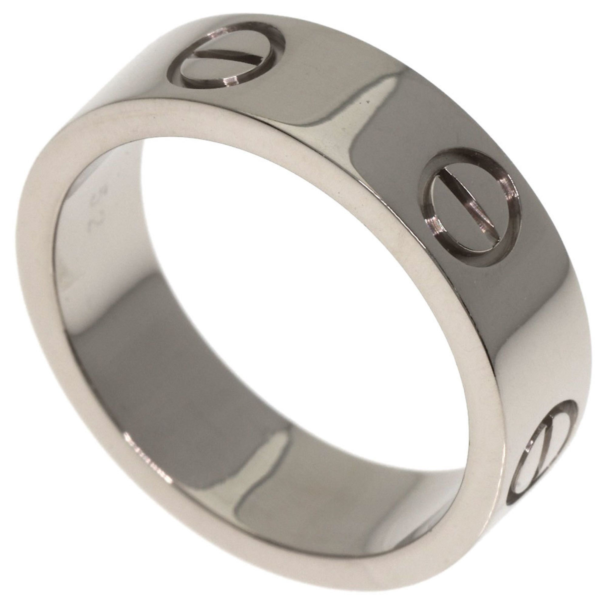 Cartier Love Ring #52 18K White Gold Women's