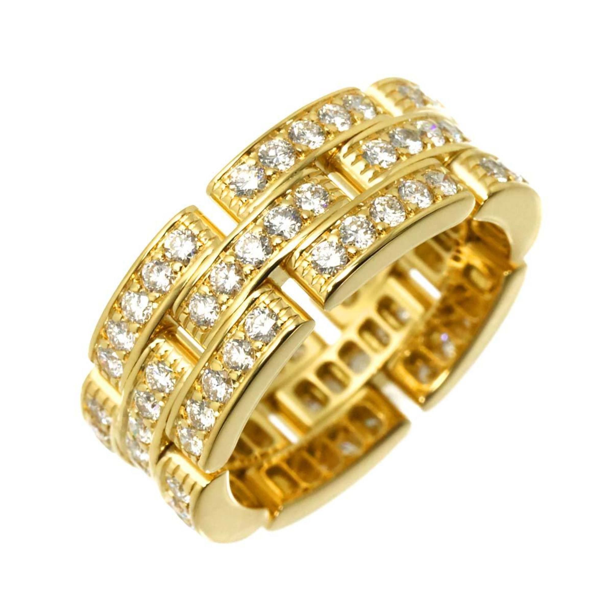 Cartier Maillon Panthere #53 Ring, Full Diamond, 18K Yellow Gold 750