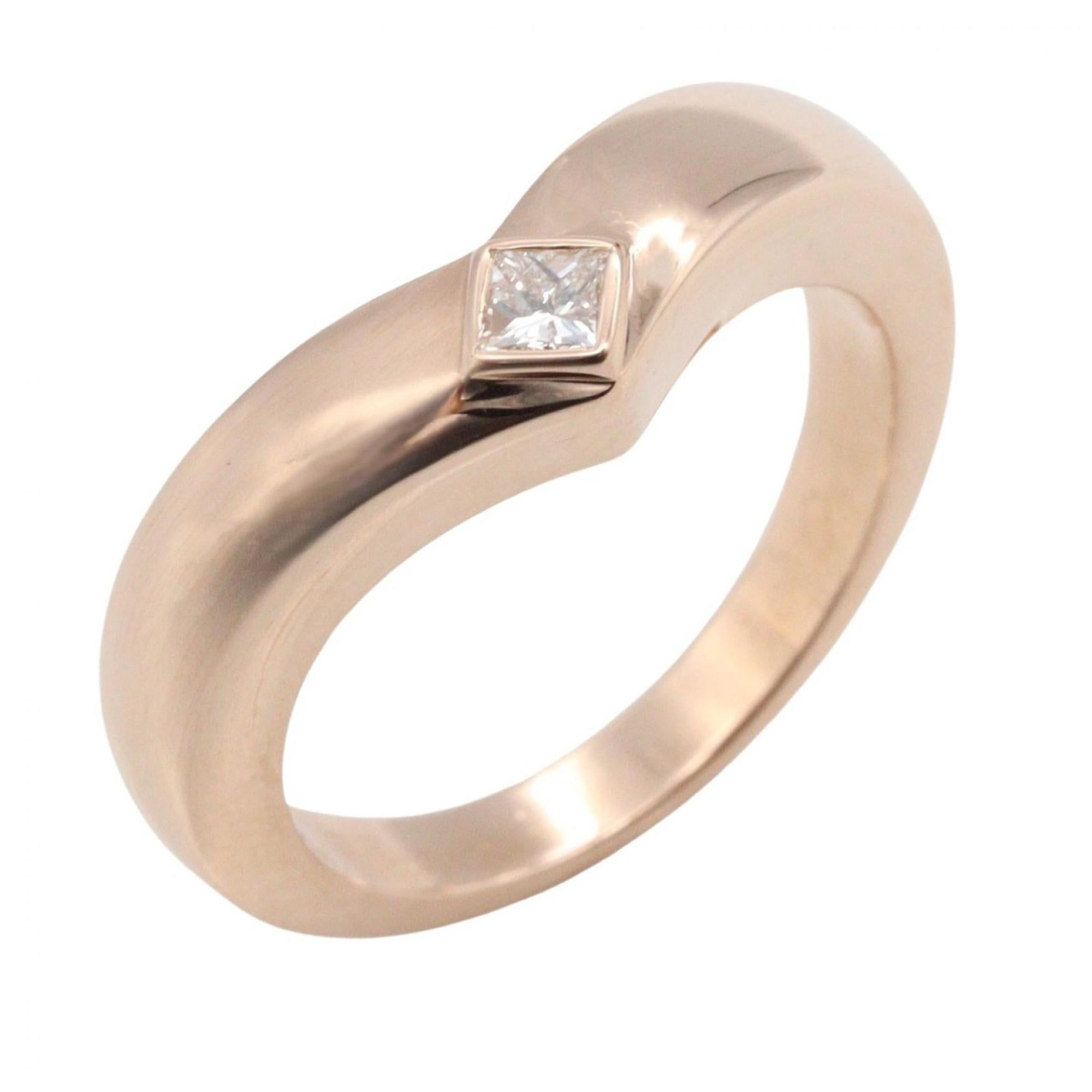 Cartier Triandre Ring, 1PD, 18K Pink Gold with Diamonds, Women's, and Clear