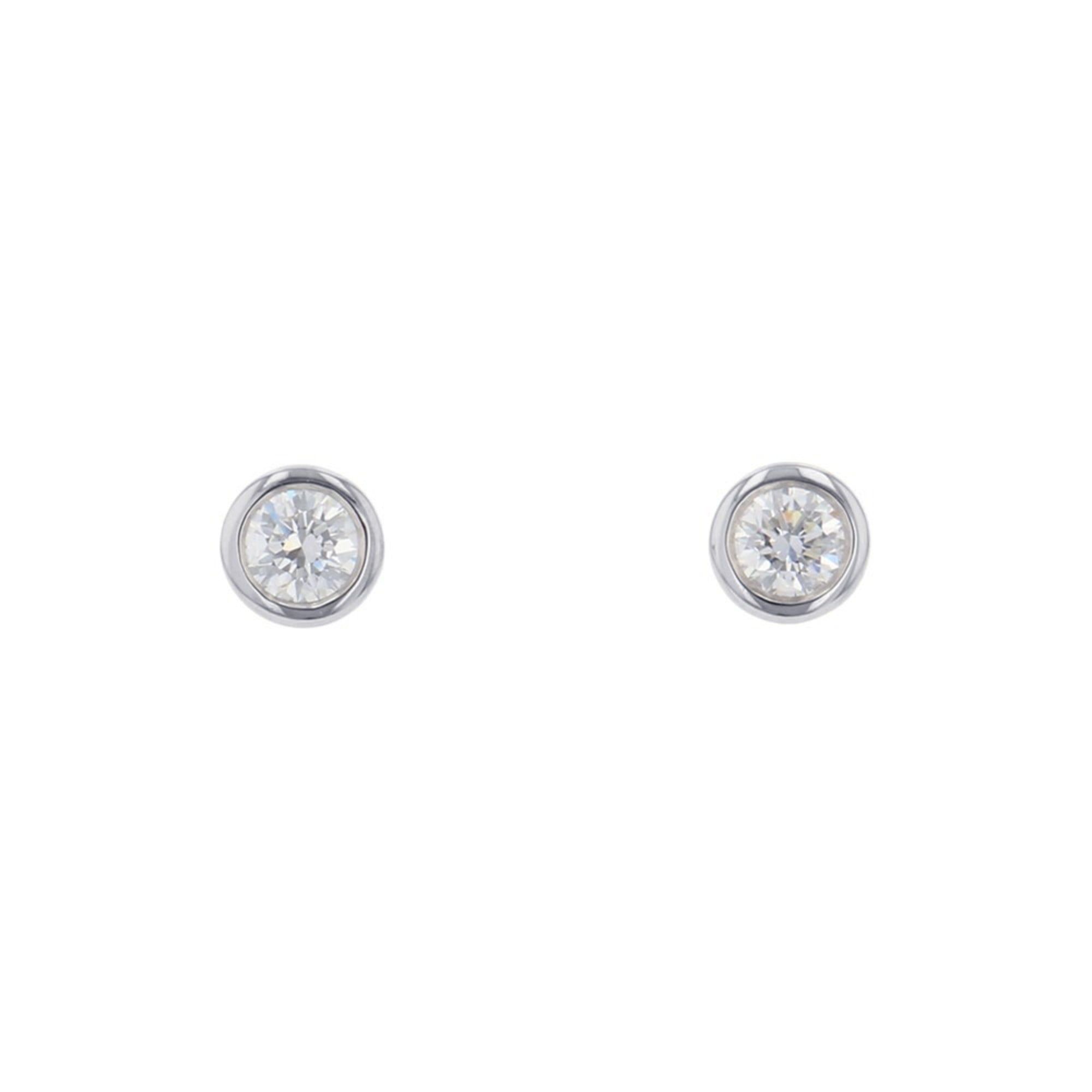 Tiffany & Co. Elsa Peretti by the Yard earrings, two diamonds totaling 0.34 carats, in Pt950 platinu