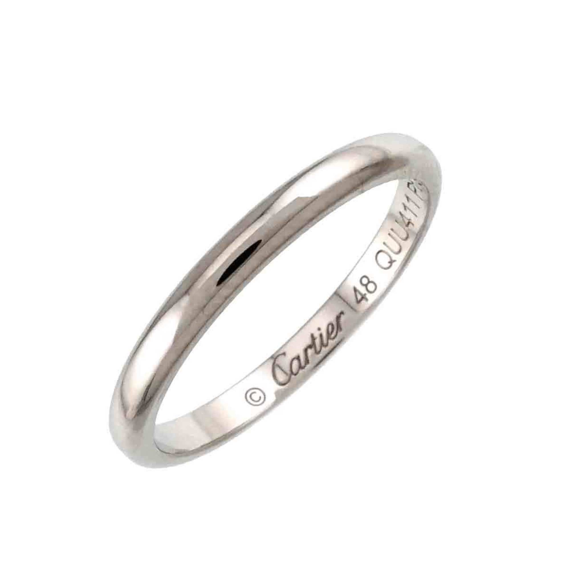 Cartier 1895 Classic #48 Ring, Platinum, 2mm Wide