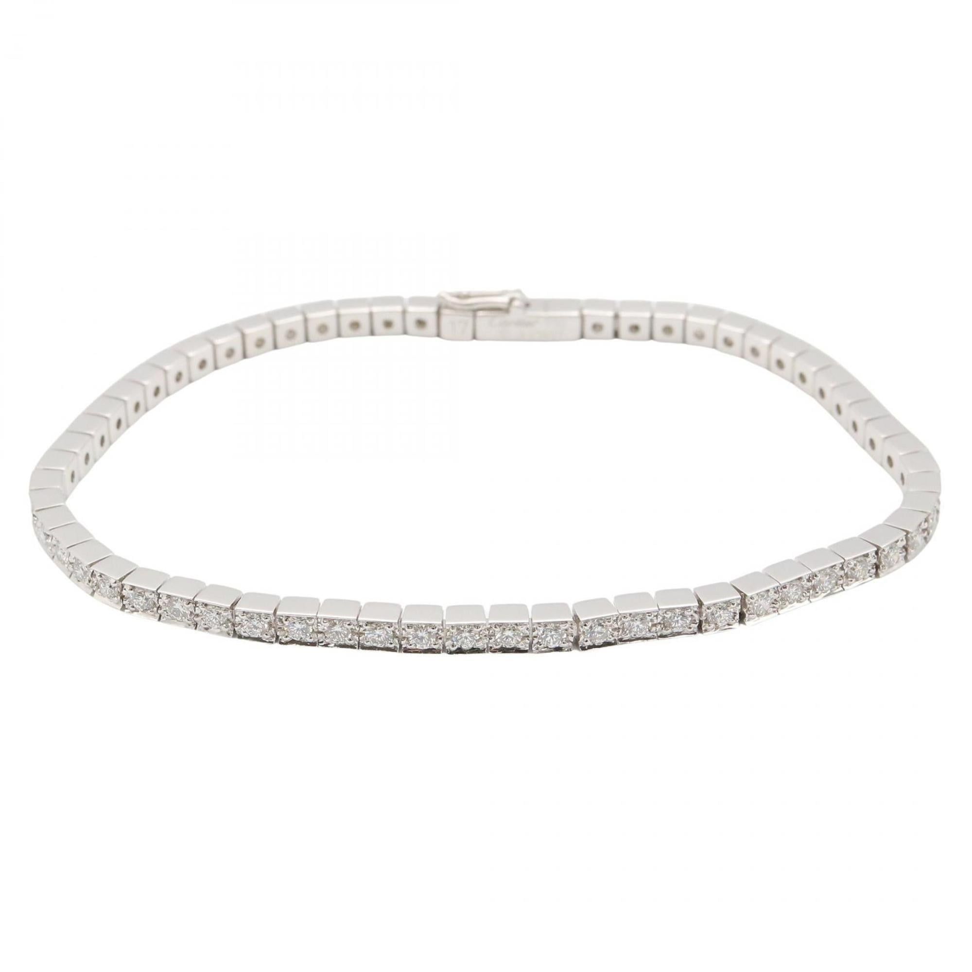 Cartier Lanier Diamond Bracelet, 18K White Gold, Clear Silver, Women's
