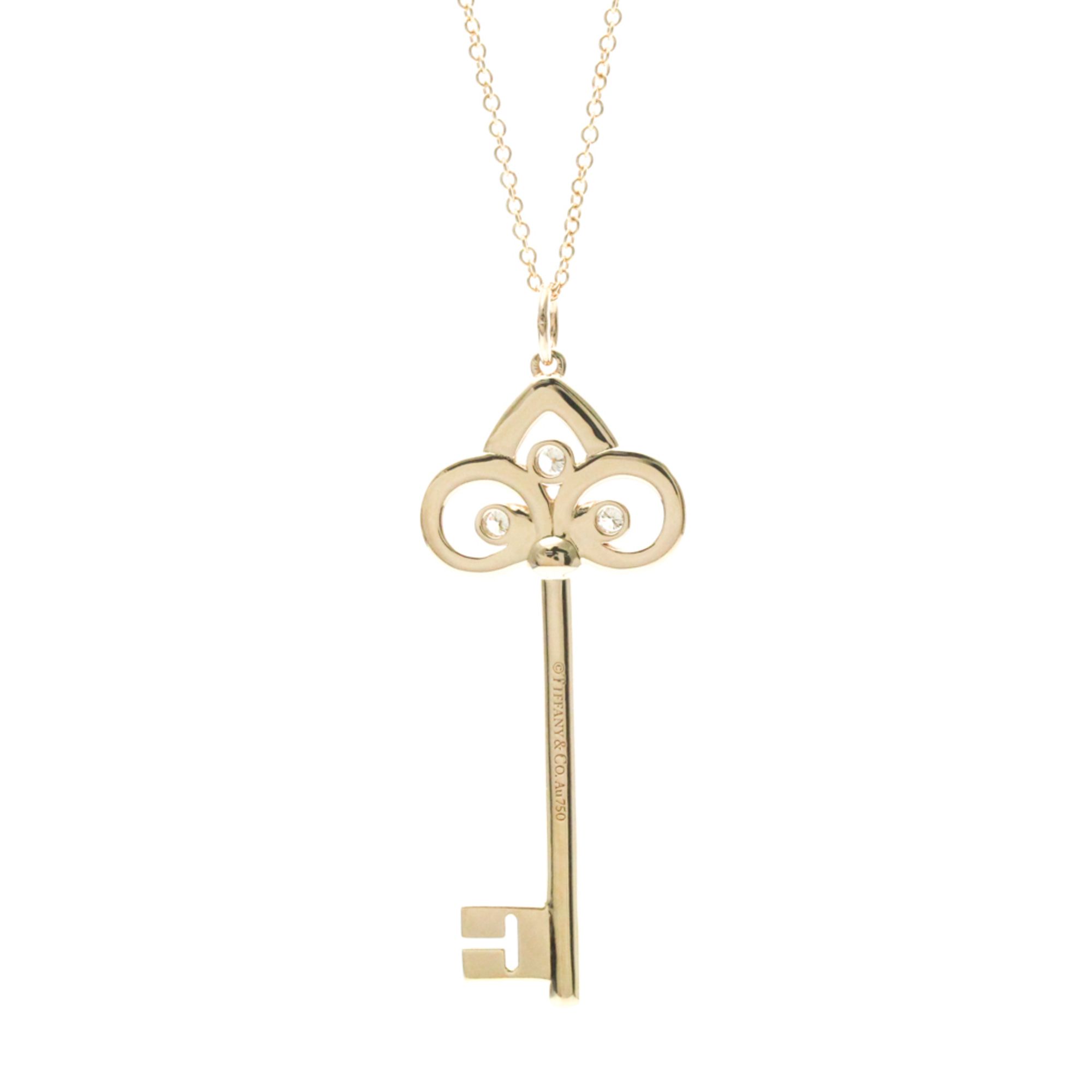Tiffany Tiffany Keys Fleur De Lis Key Pendant Pink Gold (18K) Diamond Women,Men Fashion Pendant Neck