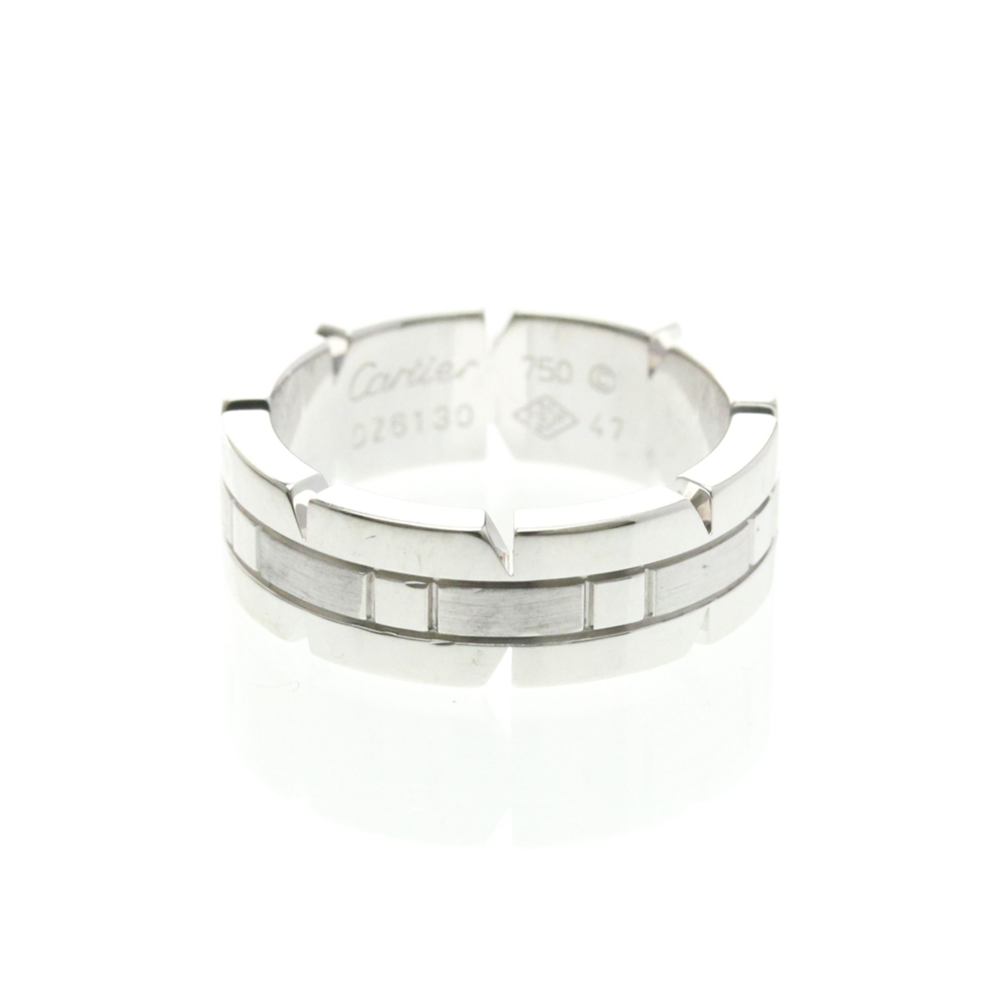 Cartier Tank Française Ring White Gold (18K) Fashion No Stone Band Ring Silver