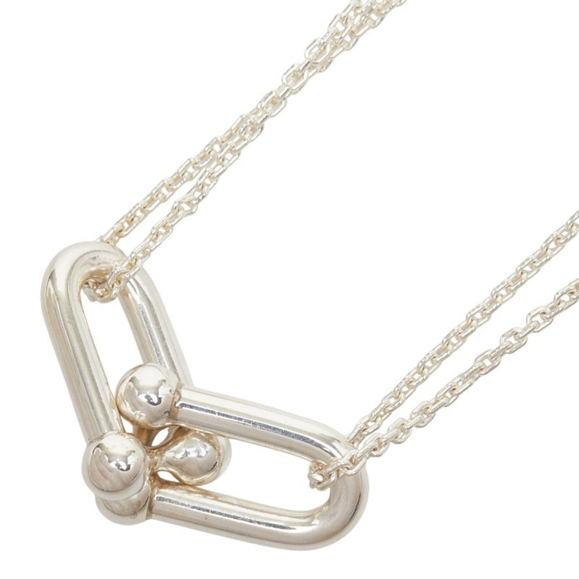 Tiffany & Co. HardWear Large Double-Link Double-Chain Pendant Necklace in Sterling Silver (SV925) fo