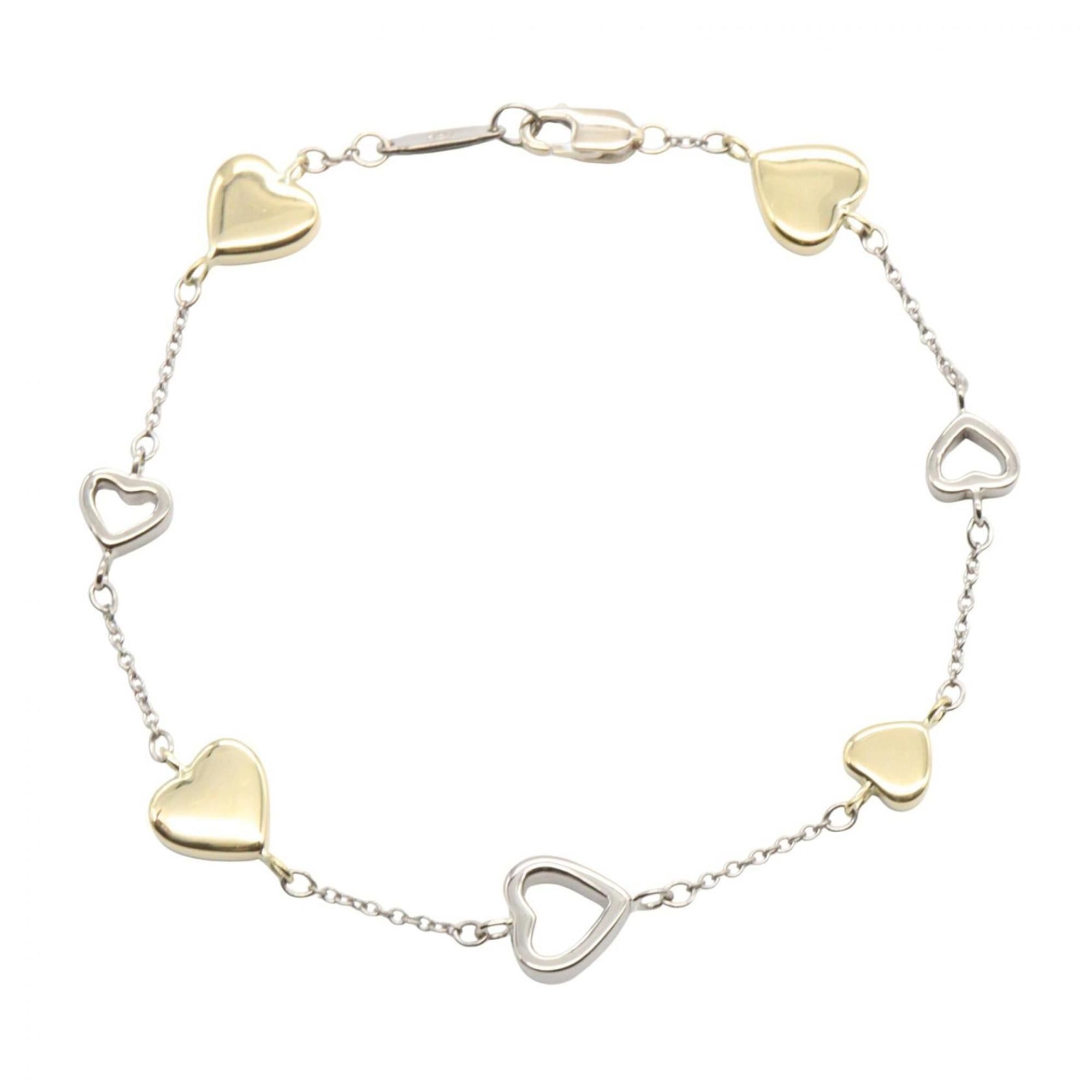 Tiffany & Co. Multi-Heart Bracelet, 18K Yellow Gold, White Women's, Silver