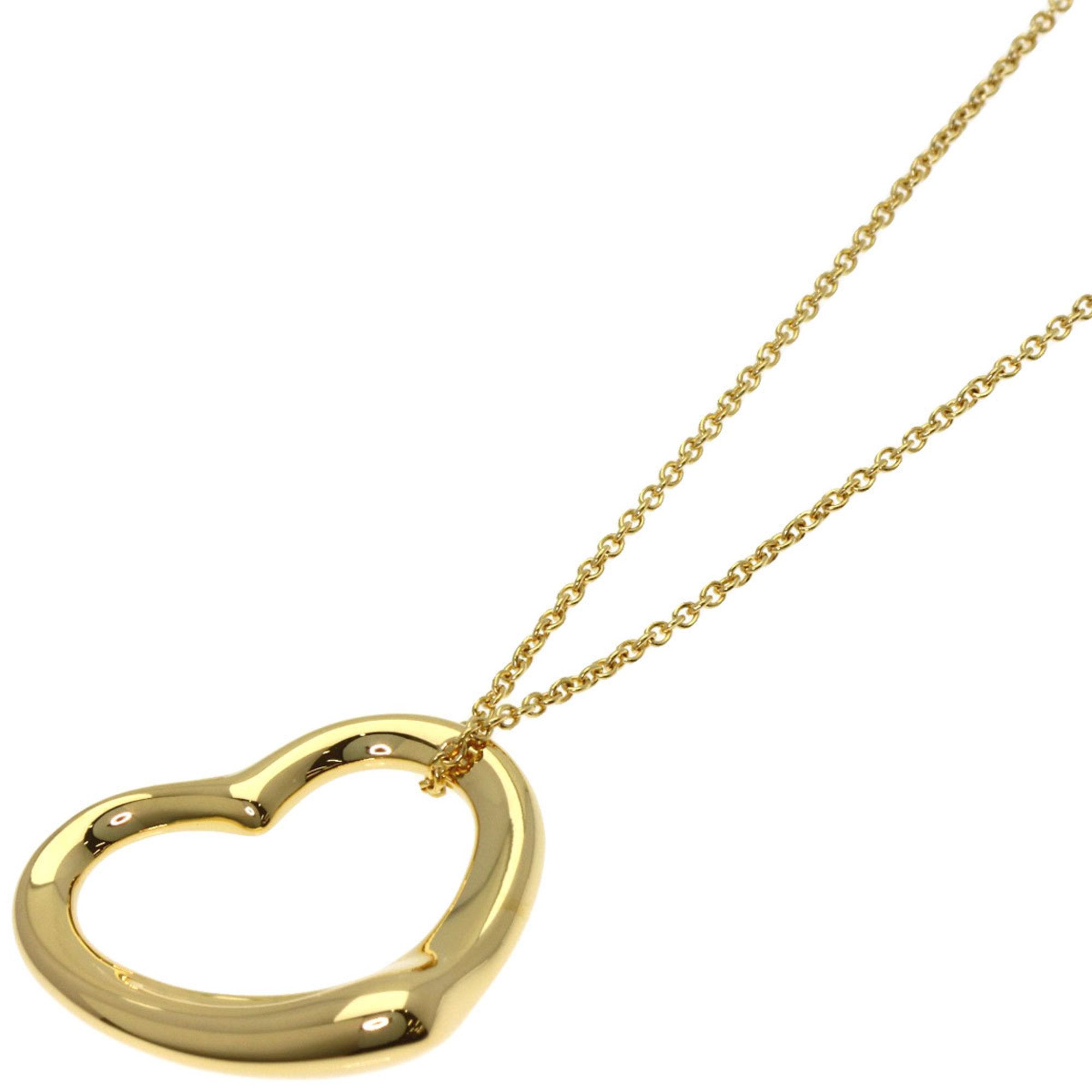 Tiffany & Co. Open Heart Necklace in 18K Yellow Gold for Women.
