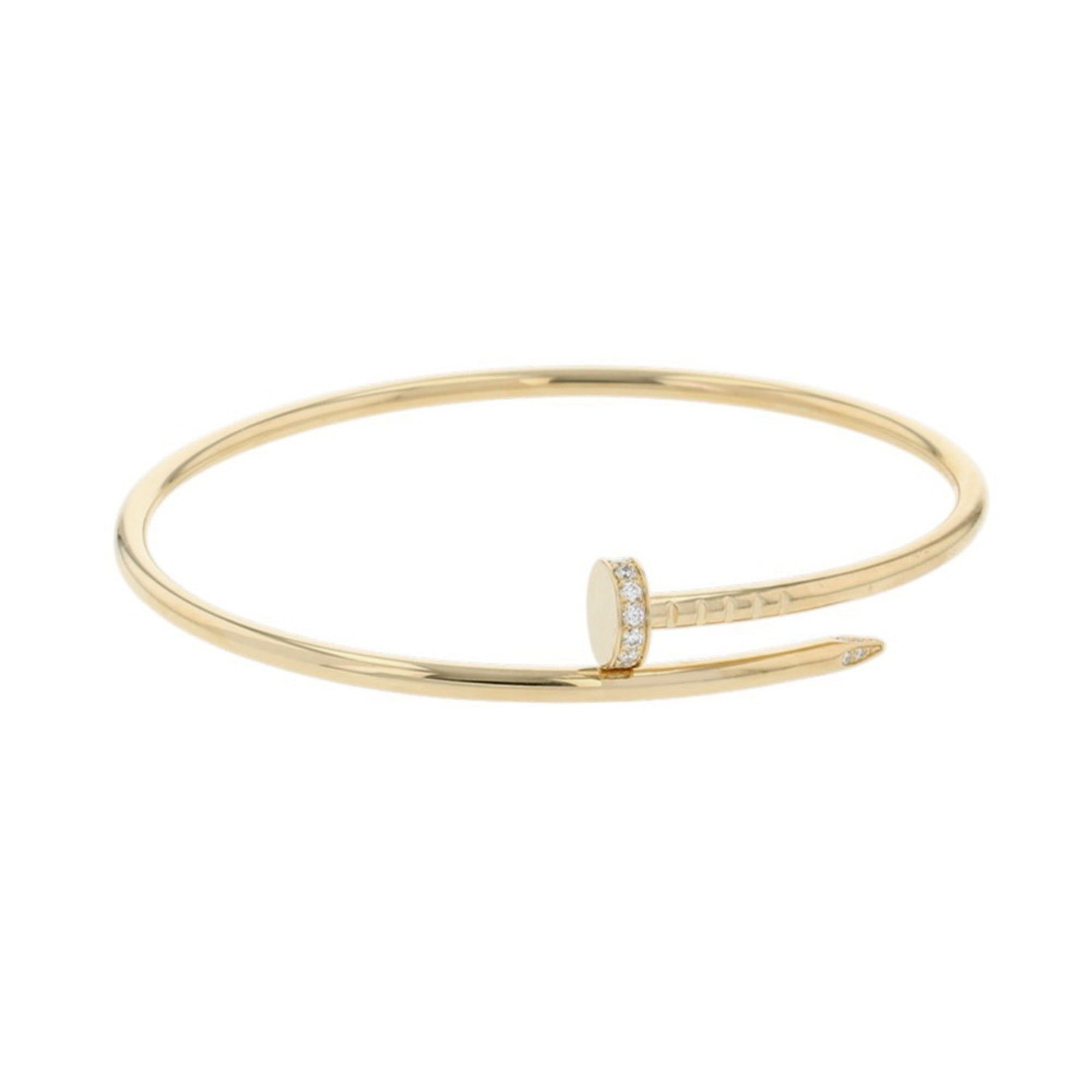 Cartier Juste un Clou Bracelet, Small Model, 20 Diamonds, Total 0.18ct, 18KYG, Size 18, B6066118, Ba