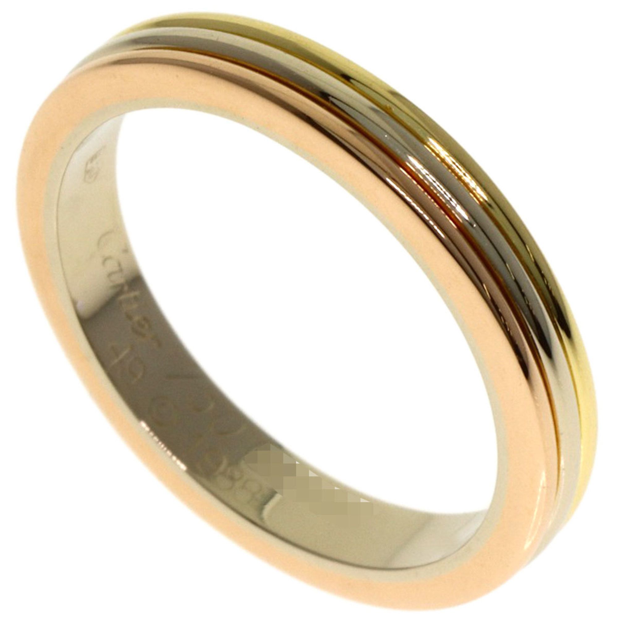 Cartier Three-Color #49 Ring, 18K Yellow Gold/18KWG/18KPG, Women's