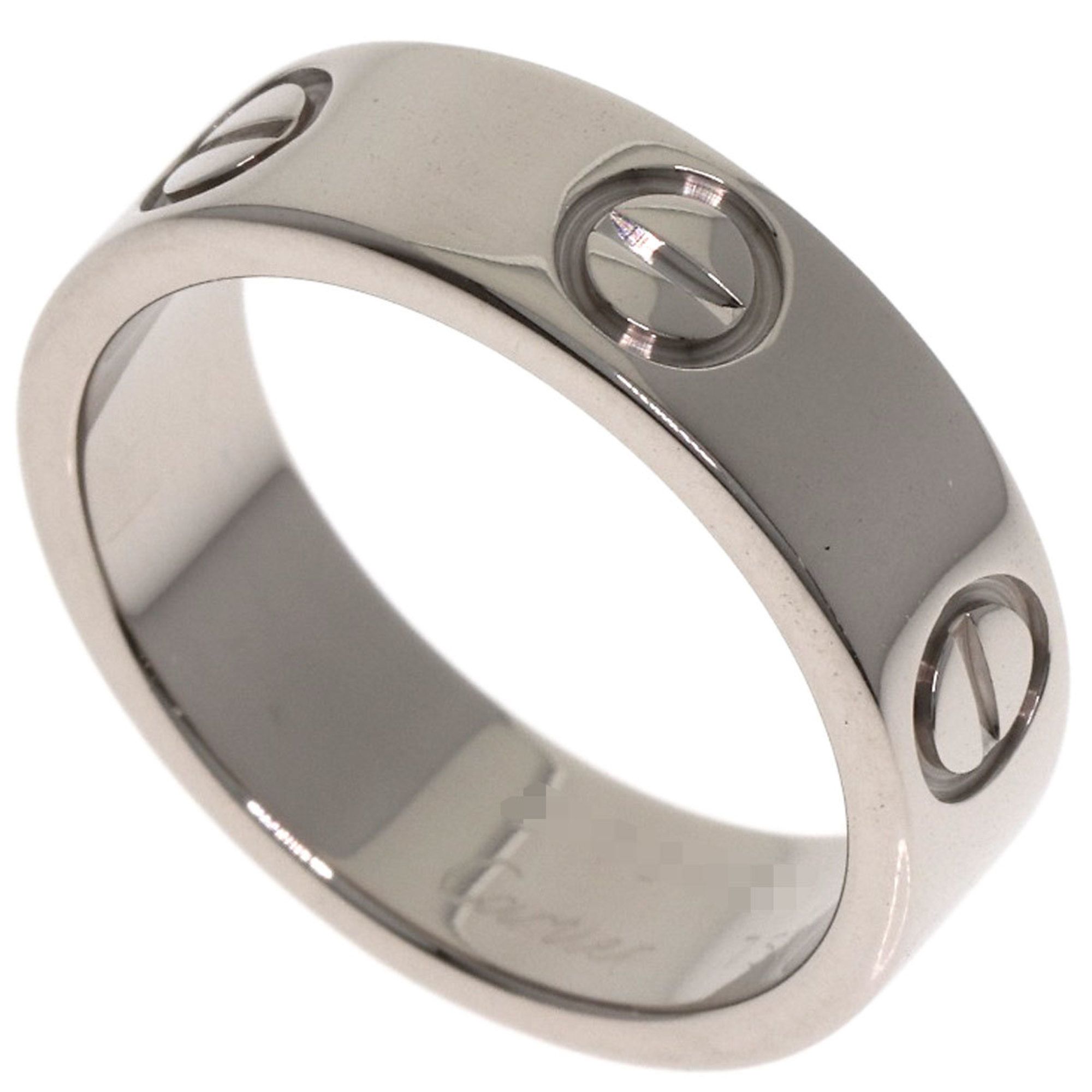 Cartier Love Ring #50 18K White Gold Women's