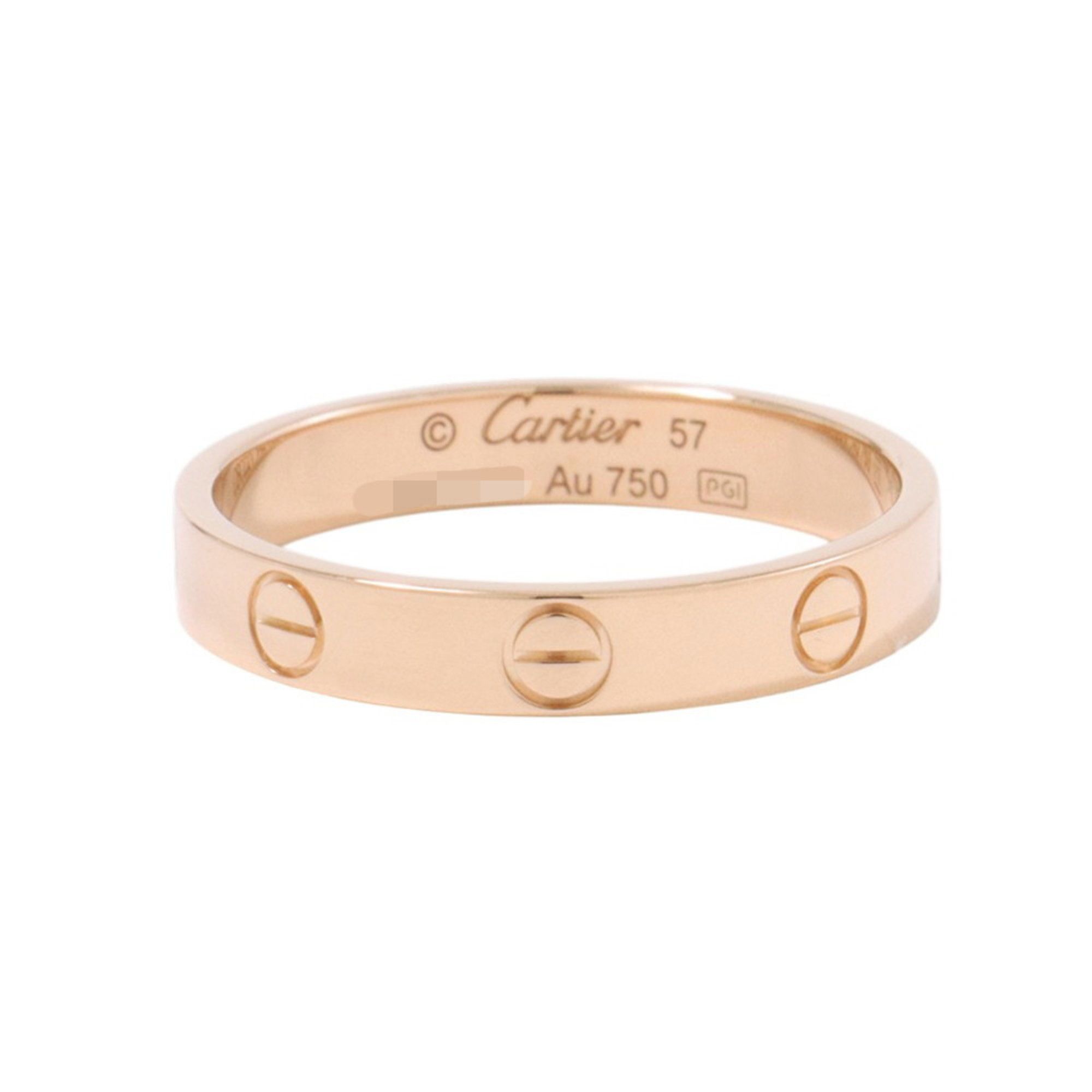 Cartier Mini Love Ring, Small Model, 18K Pink Gold, Ring Size 57, B4085200,