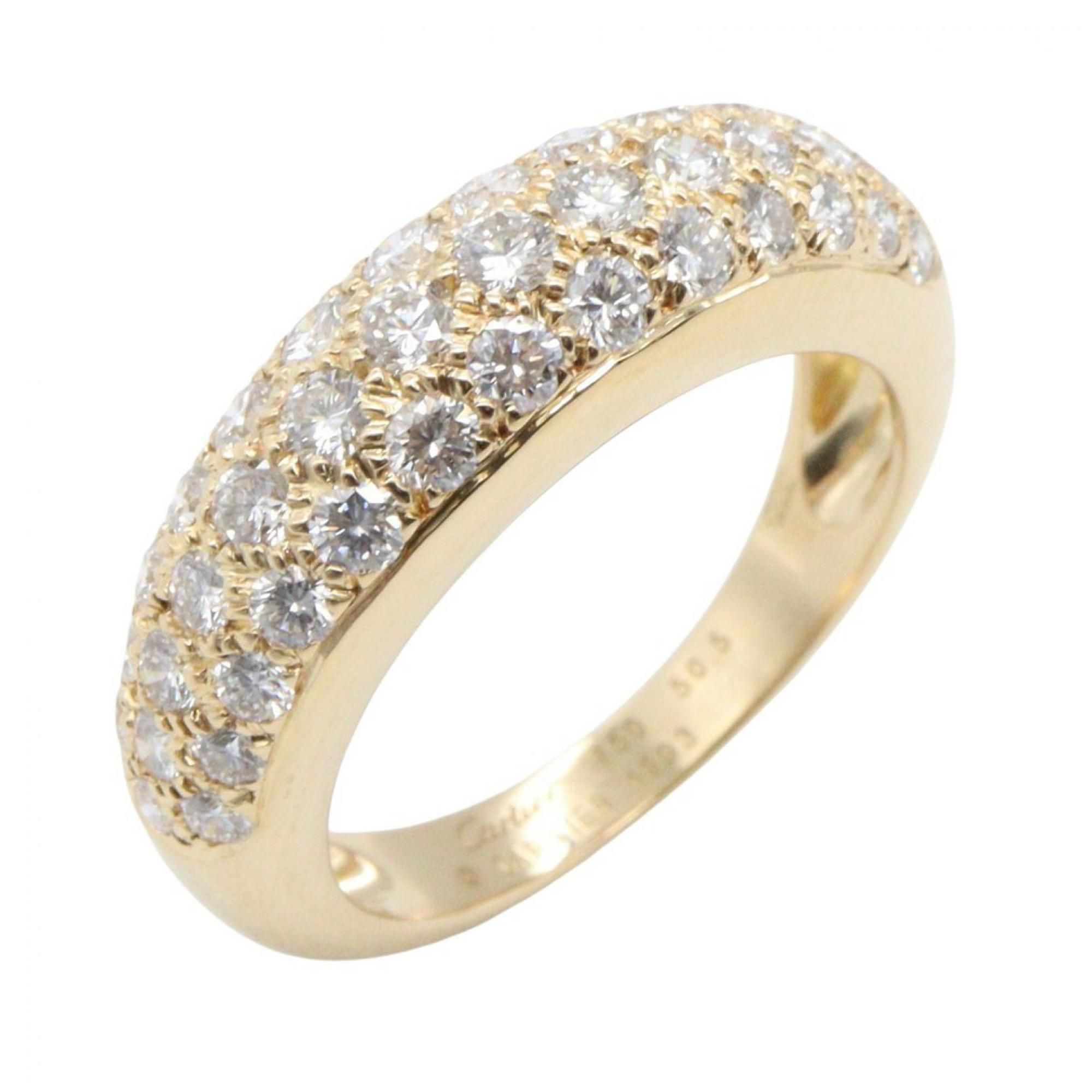 Cartier Mimi Star Pavé Diamond Ring in 18K Yellow Gold with Diamonds, Clear Gold, B4012649