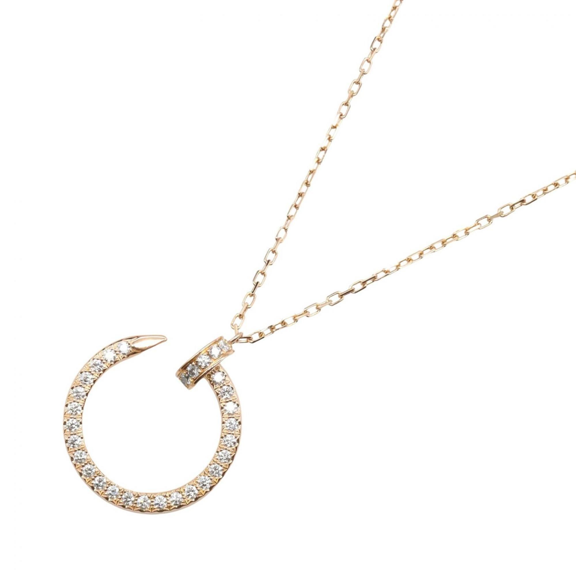 Cartier Juste un Clou Diamond Necklace, 18K Pink Gold with Diamonds, Women's, and Clear, B7224893
