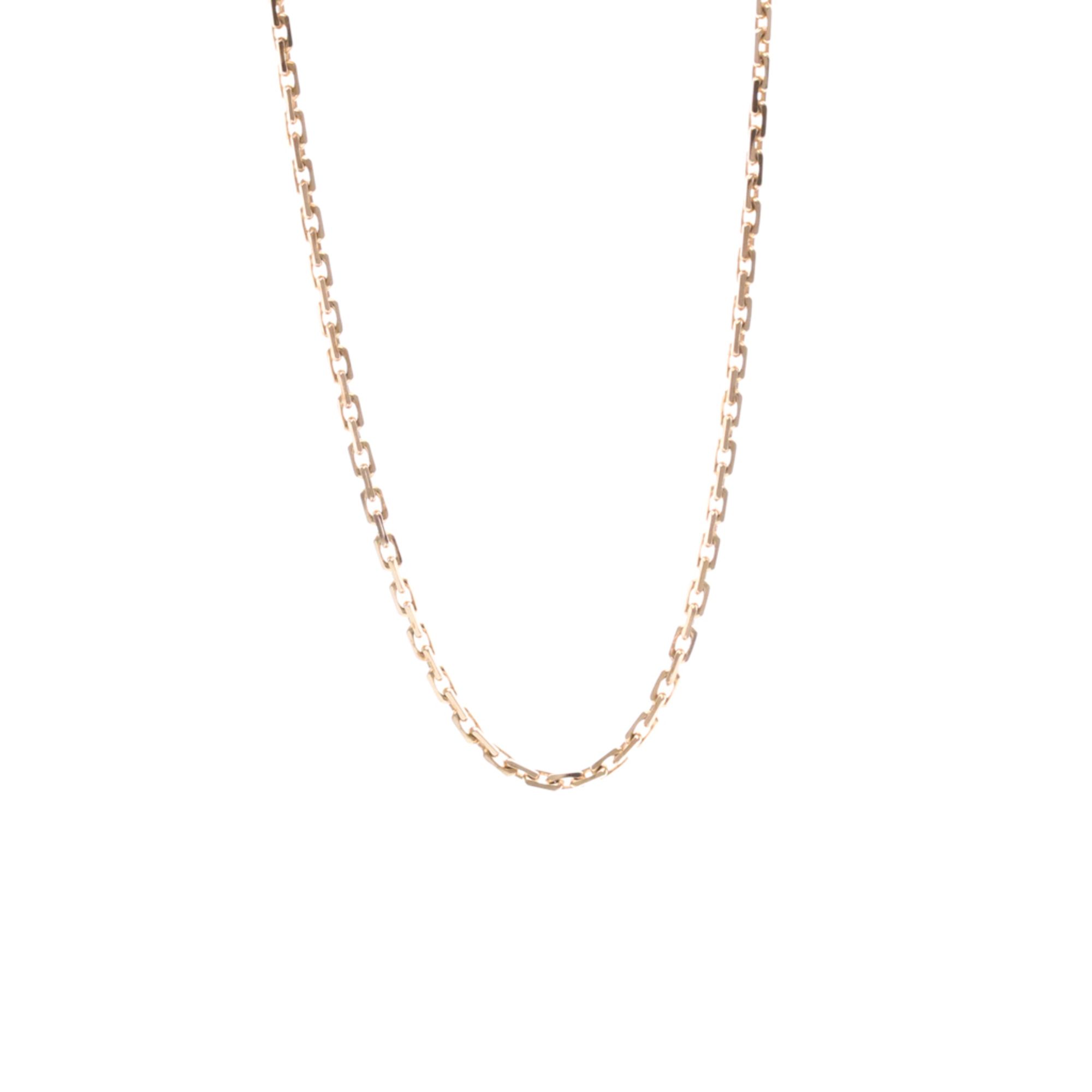 Cartier Chain Necklace Pink Gold (18K) No Stone Women,Men Fashion Neck Chain (Pink Gold)