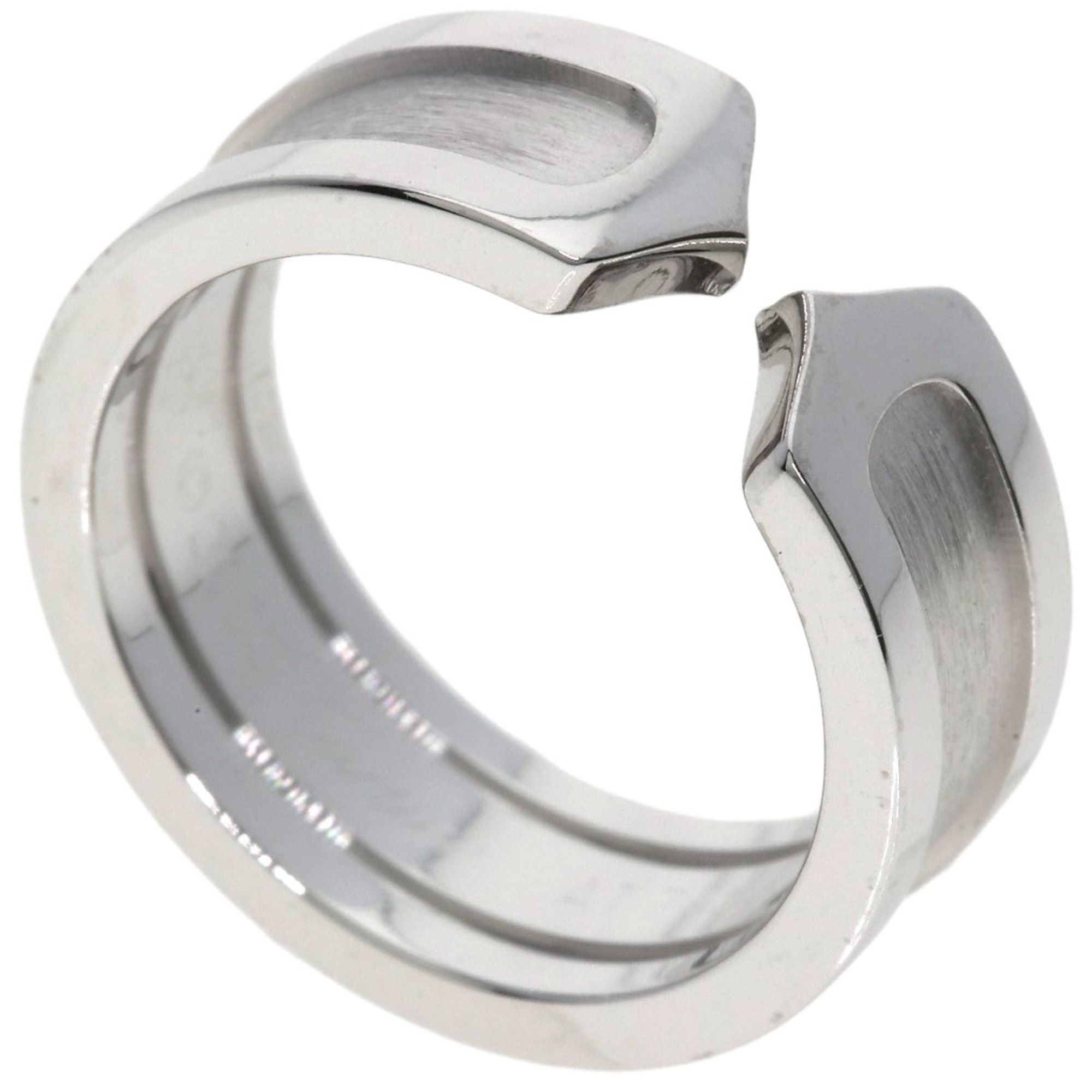 Cartier C2 Ring, Small, #47, 18K White Gold, Women's