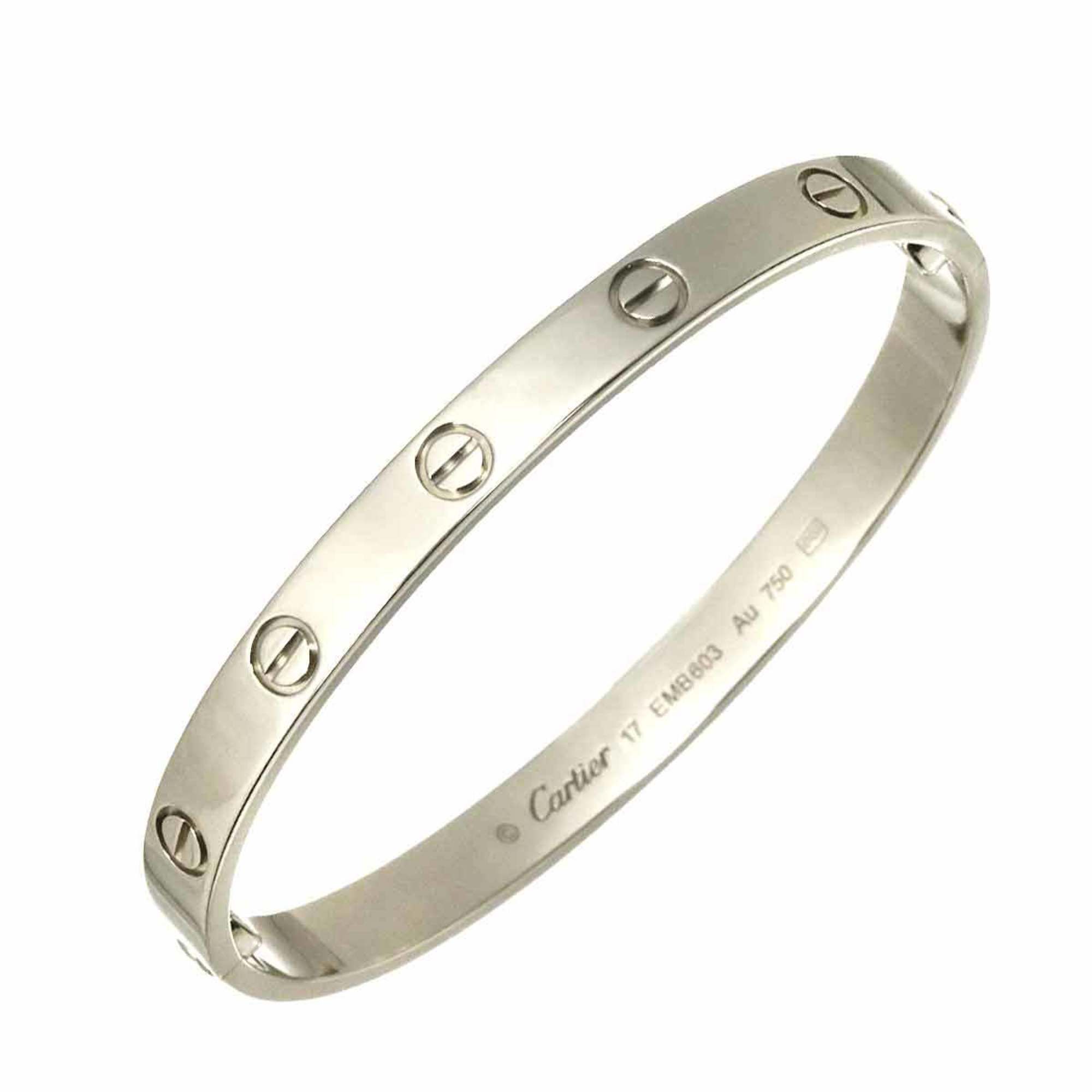 Cartier Love Bracelet #17 18K WG White Gold 750 Bangle