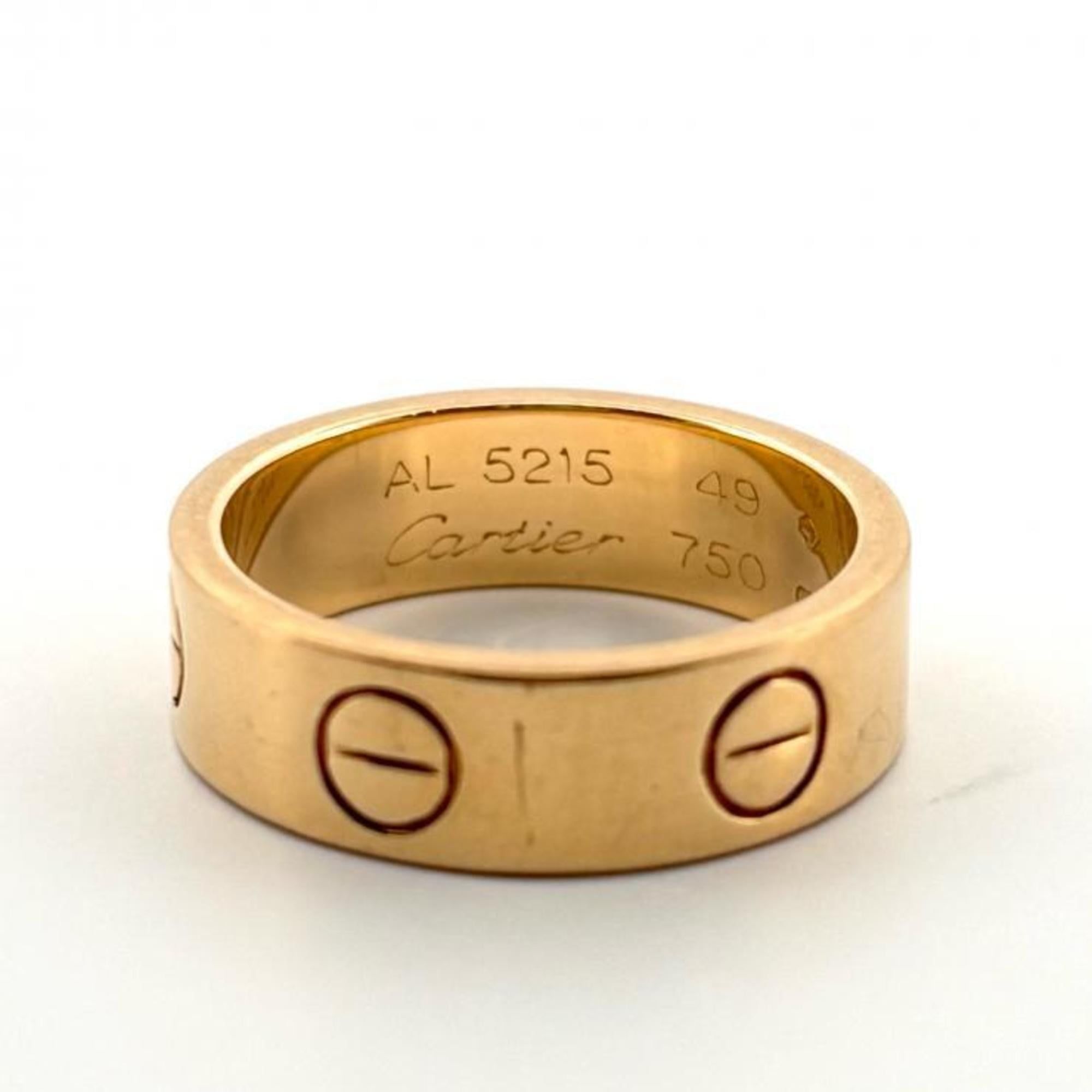 CARTIER Love Ring #49 K18YG 750 Yellow Gold Cartier