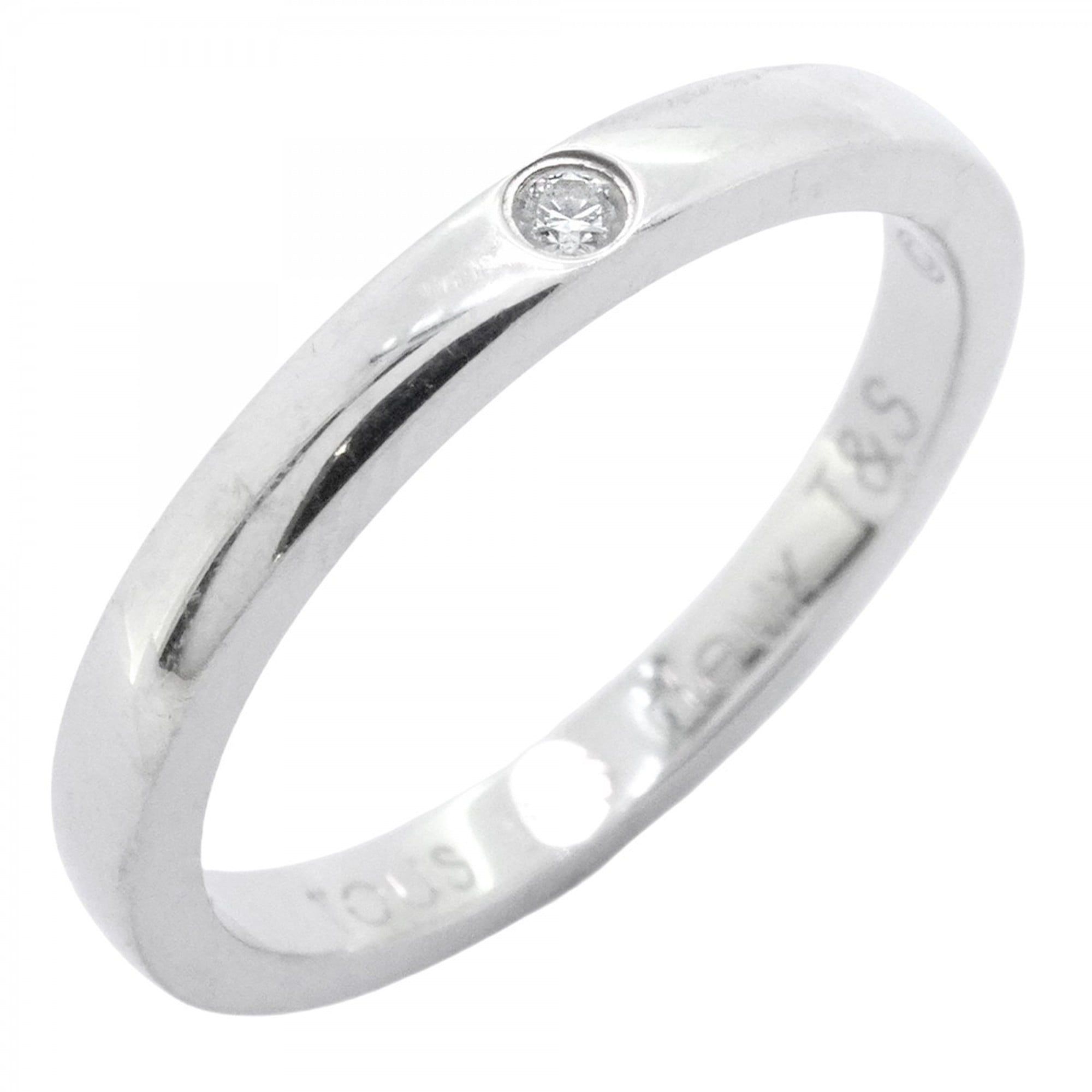 Cartier Classic Ring 1PD Pt950 Platinum Diamond #49 Women's