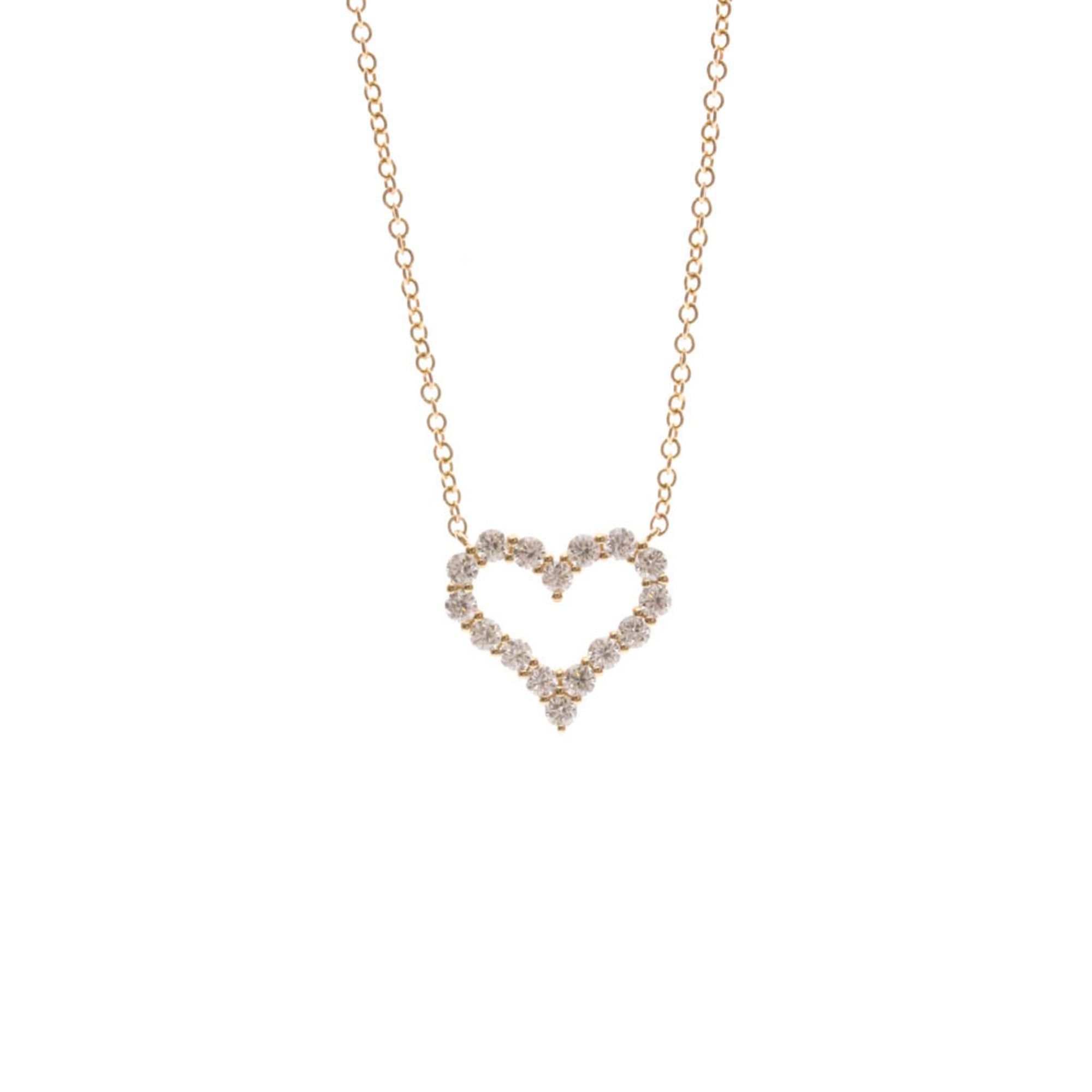 Tiffany Sentimental Heart Necklace Pink Gold (18K) Diamond Men,Women Fashion Pendant Necklace (Pink