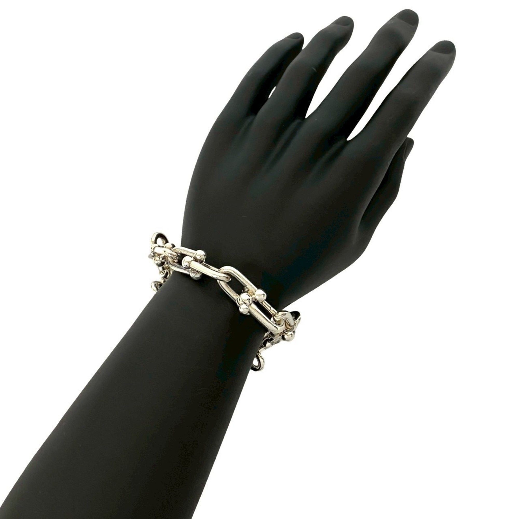 TIFFANY & Co. Tiffany HardWear Large Link Bracelet, 925 Sterling Silver, Chain Bangle, Men's, 39316