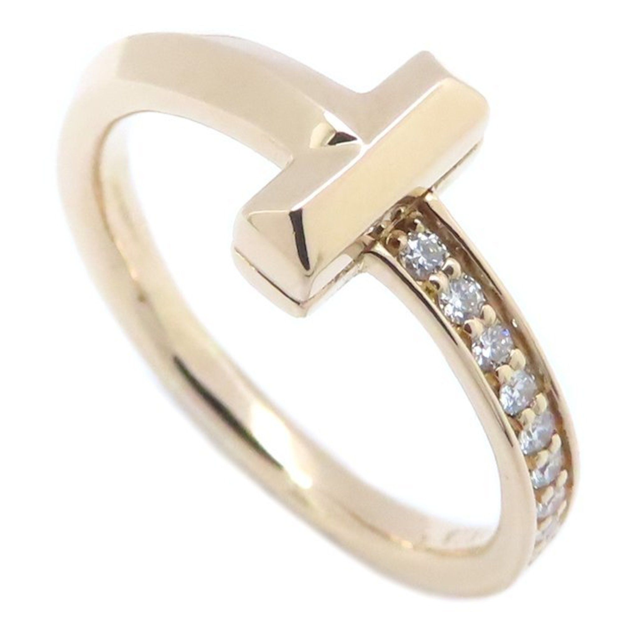 TIFFANY & Co. Tiffany T One Narrow Ring, 18KRG Diamond, Women's, 295097