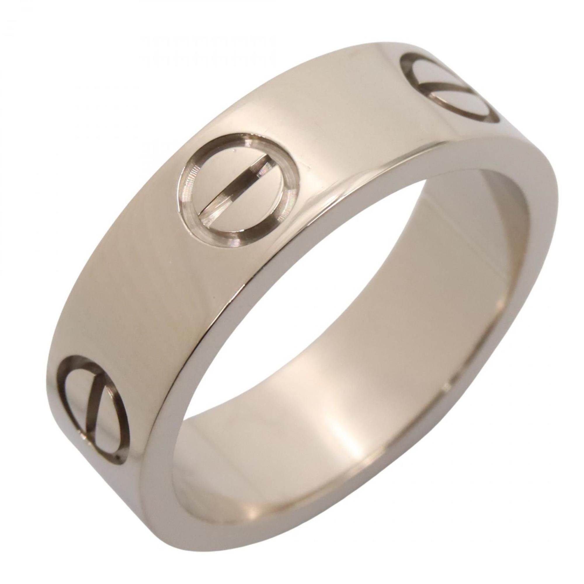 Cartier Love Ring, 18K White Gold, Women's, Silver, B4084700