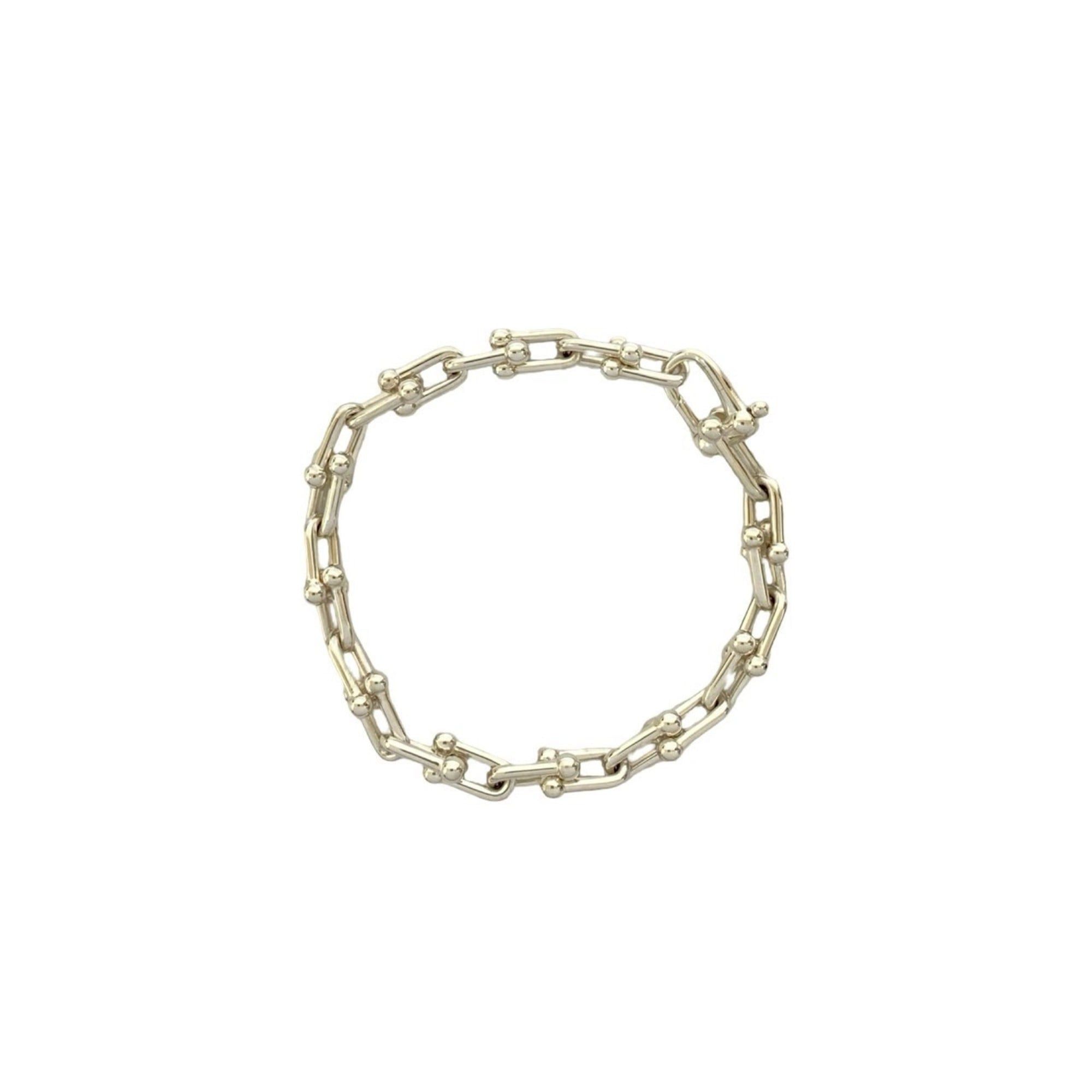TIFFANY & Co. Tiffany HardWear Small Link Bracelet in Sterling Silver with a 925 Chain, 47266
