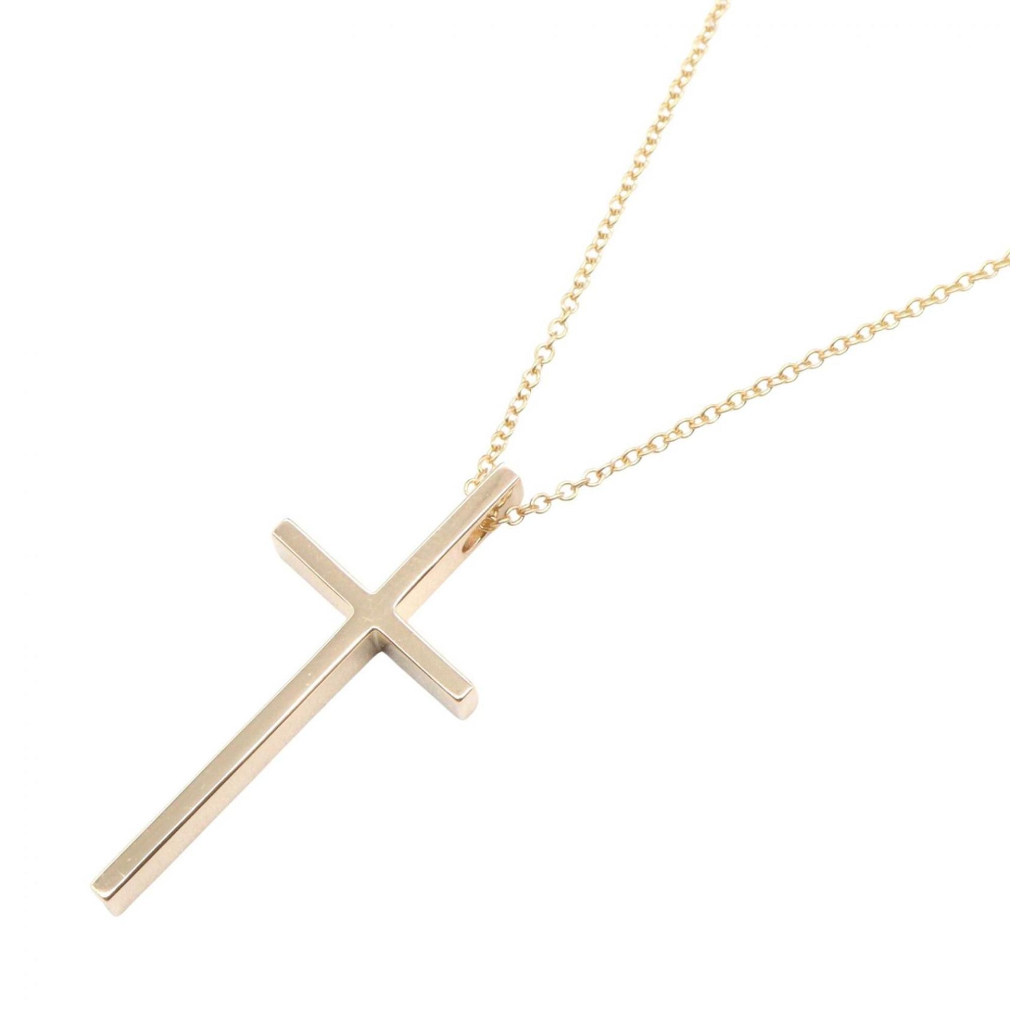 Tiffany & Co. Cross Necklace, 18K Yellow Gold, Women's, Gold
