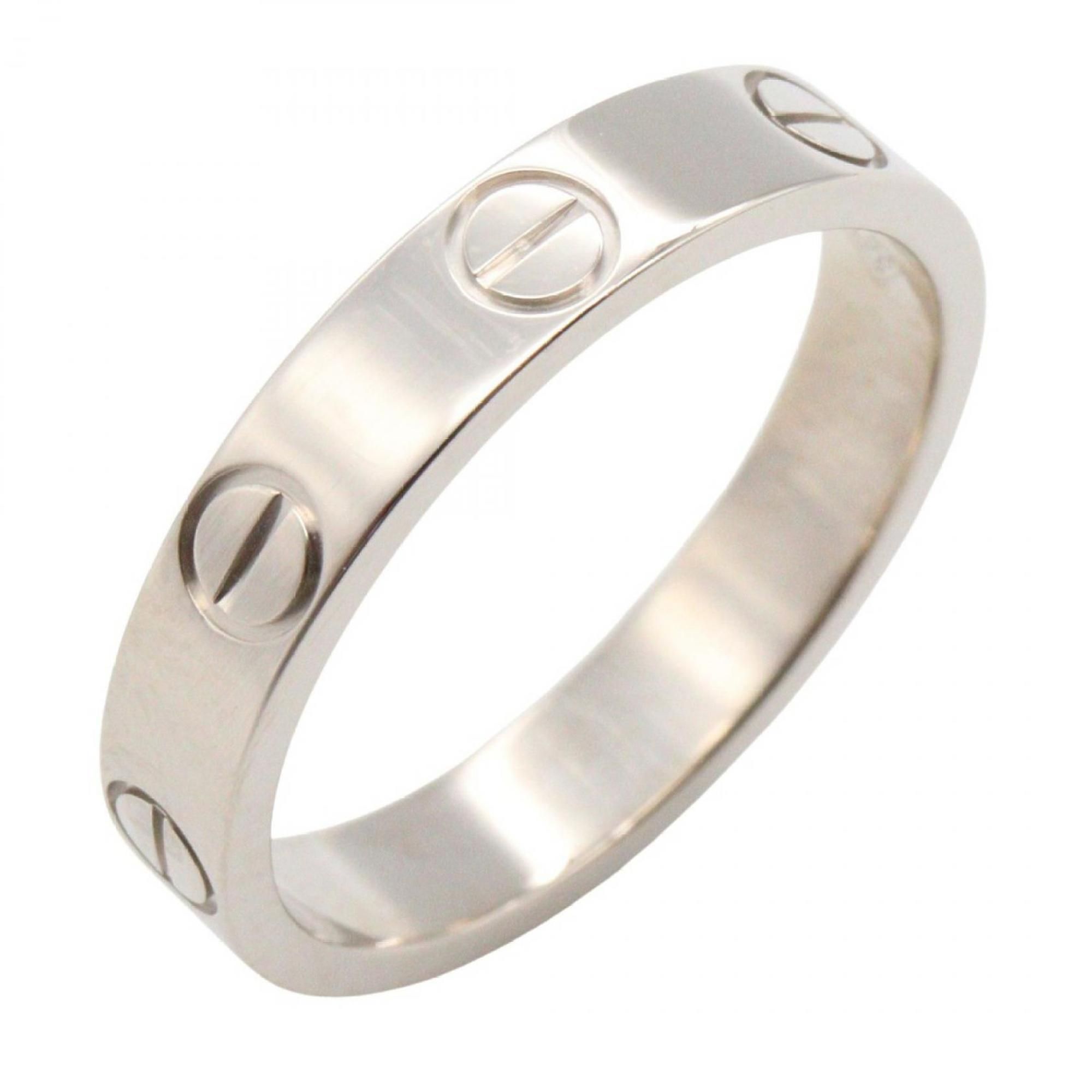 Cartier Mini Love Ring, 18K White Gold, Silver, for Men and Women, B4085100