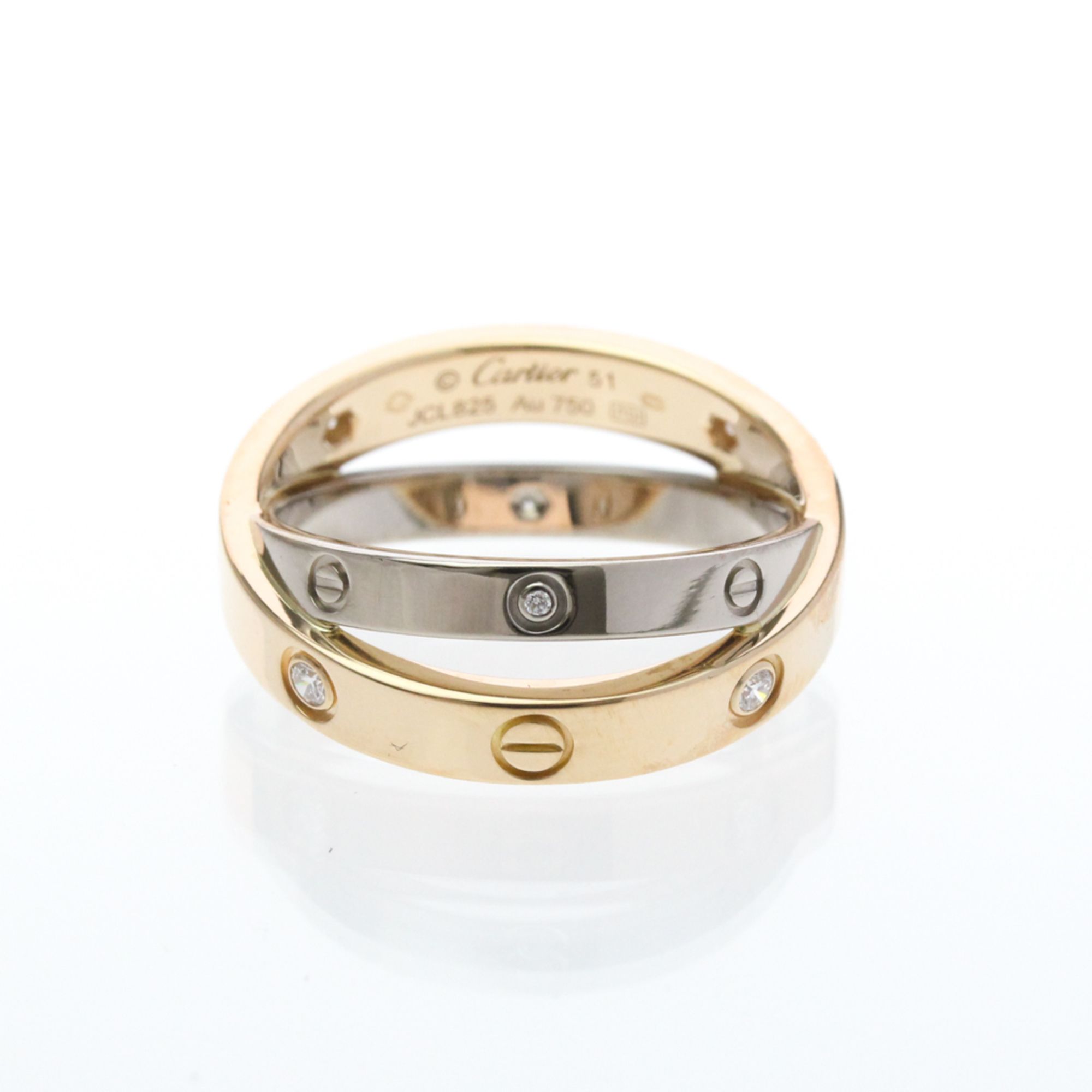 Cartier Be Love Ring Pink Gold (18K),White Gold (18K) Fashion Diamond Band Ring Silver,Pink Gold
