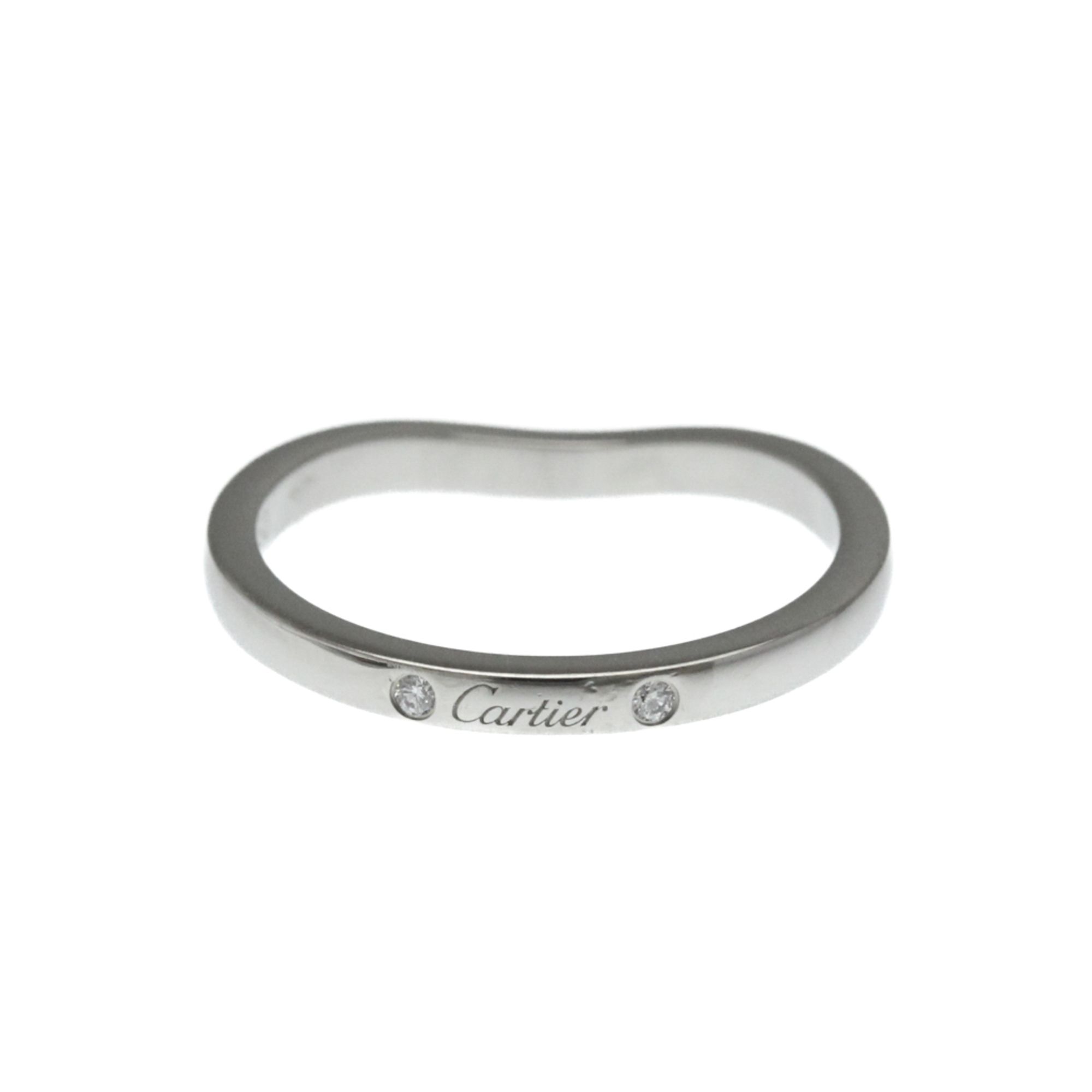 Cartier Ballerina Ring 3P Diamond Platinum Fashion Diamond Band Ring Silver