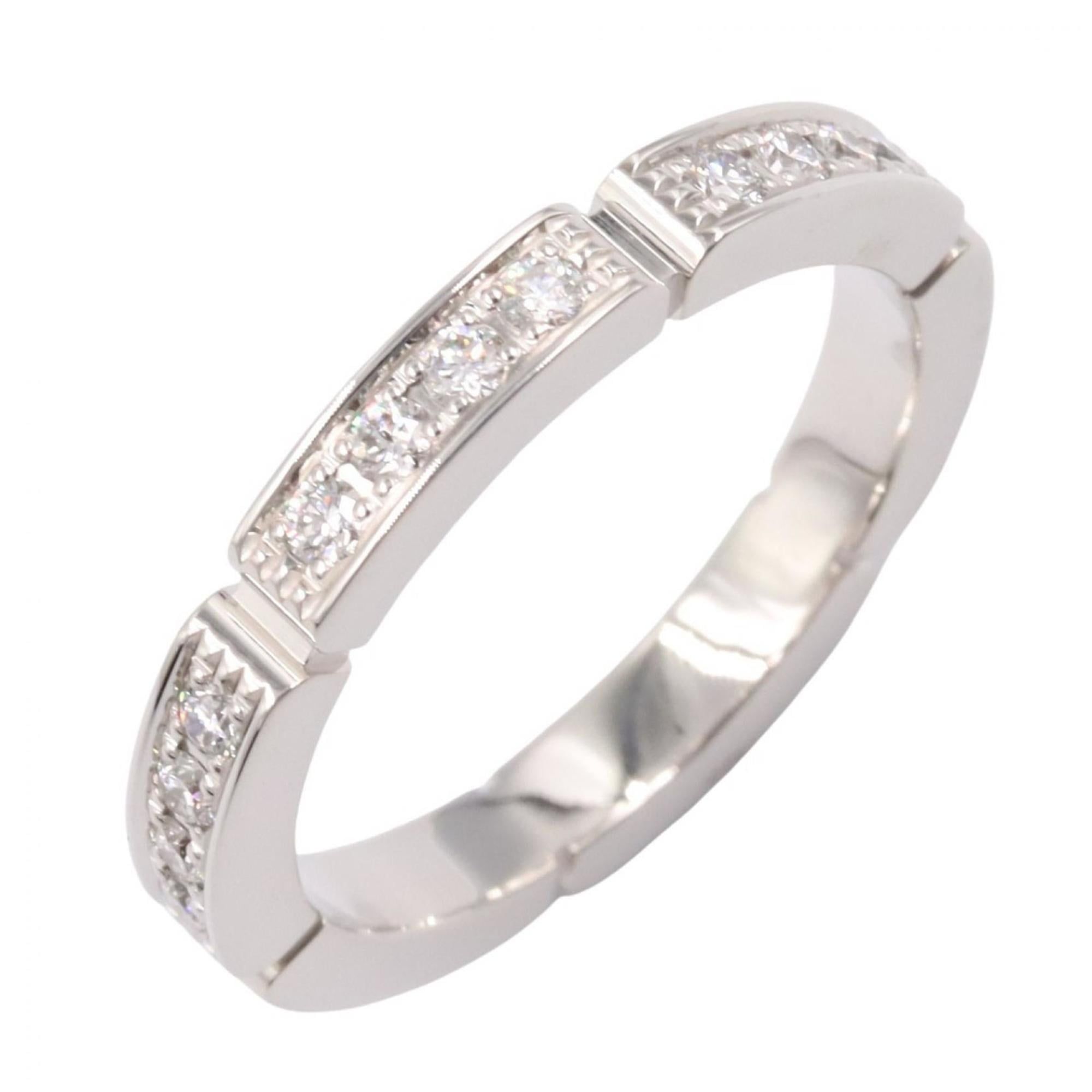 Cartier Panthère Diamond Ring in 18K White Gold (Silver or Clear).