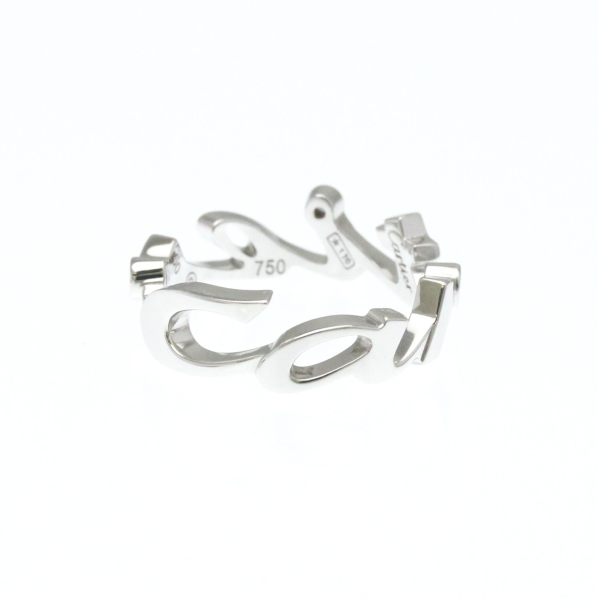 Cartier Signature Ring Diamond White Gold (18K) Fashion Diamond Band Ring Silver