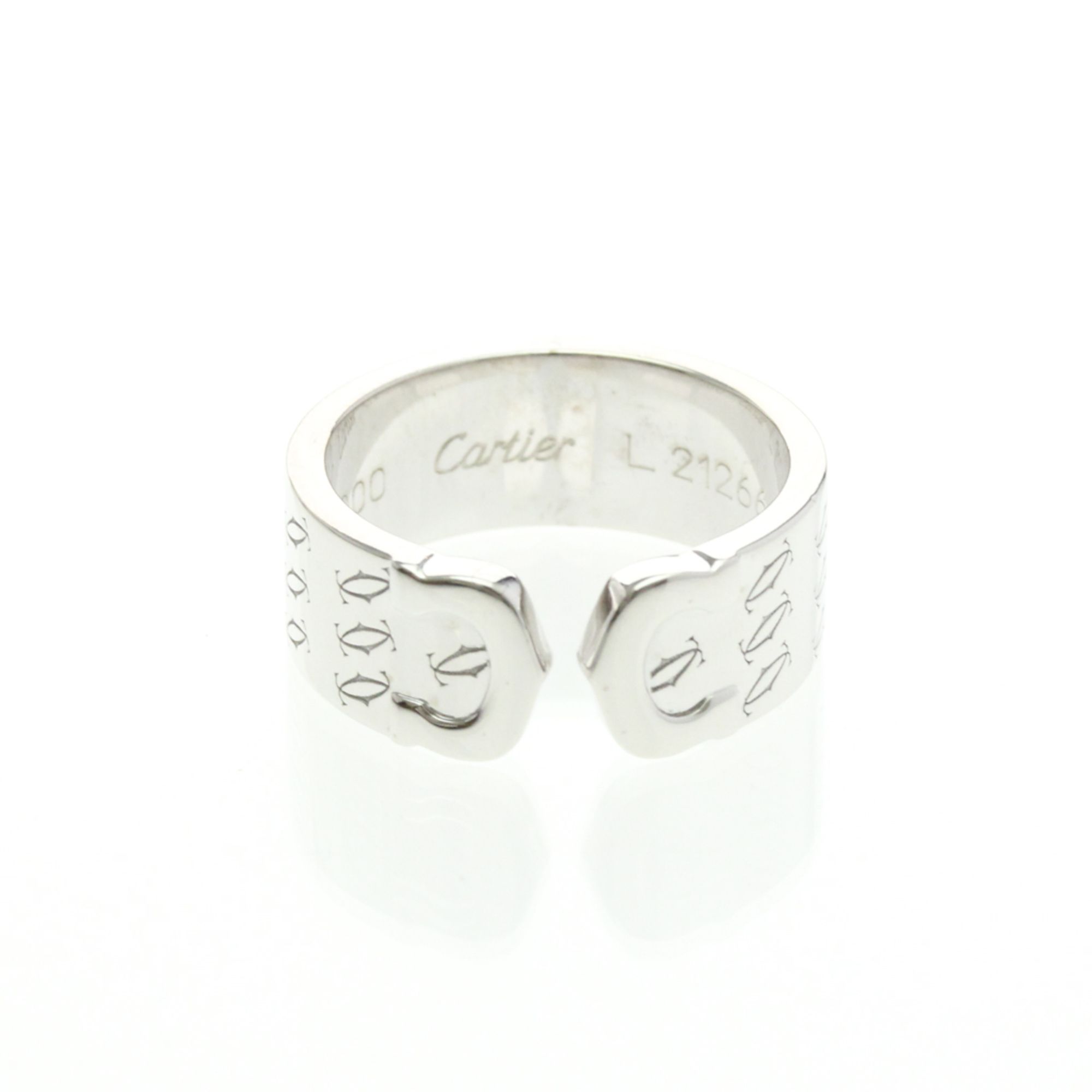 Cartier C2 Happy Birthday Limited Edition Ring White Gold (18K) Fashion No Stone Band Ring Silver