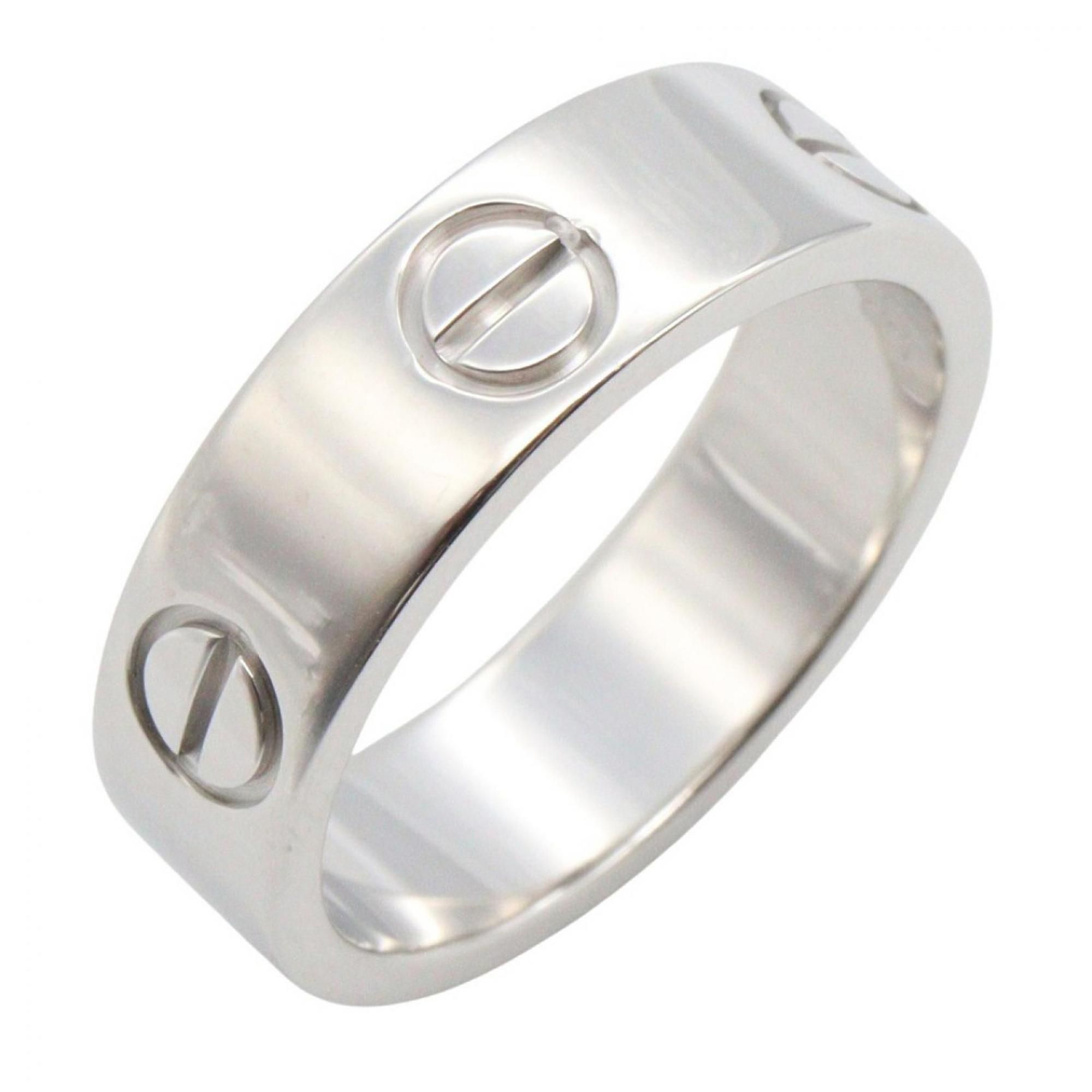 Cartier Love Ring, 18K White Gold, for Men and Women, Silver, B4084700