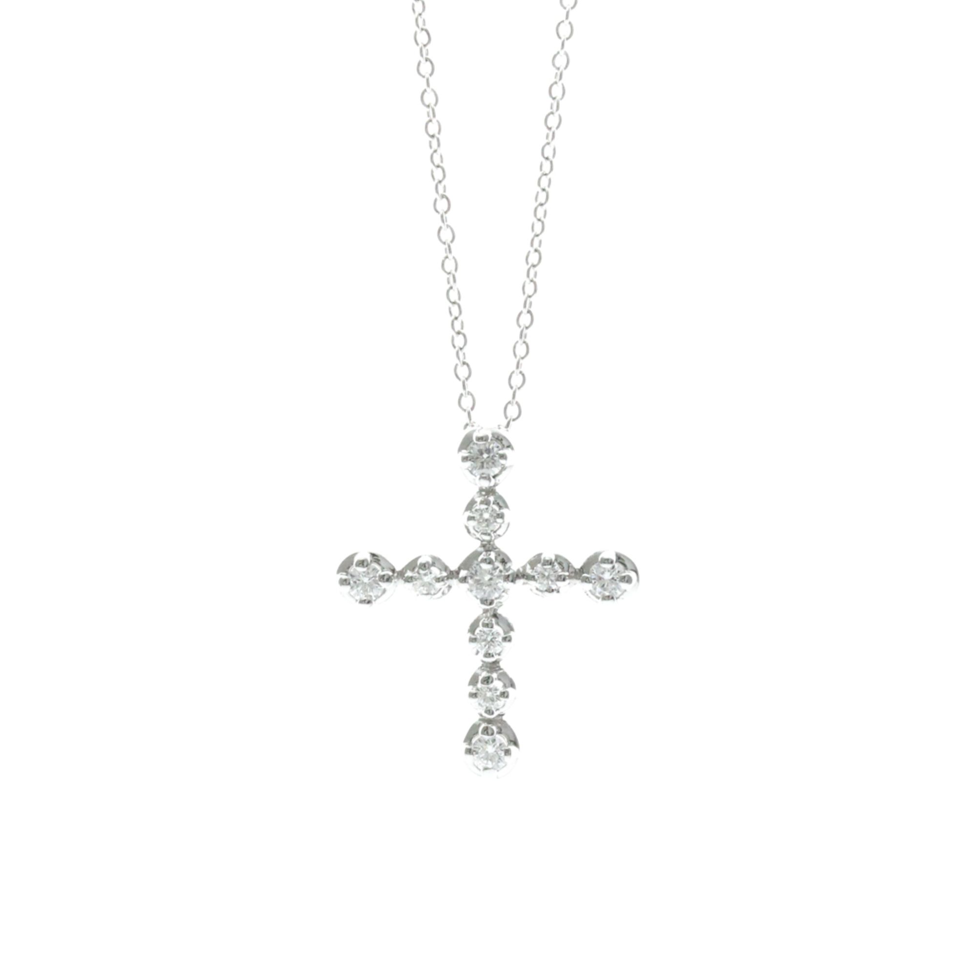 Tiffany Tenderness Diamond Necklace Platinum Diamond Women,Men Fashion Pendant Necklace (Silver)